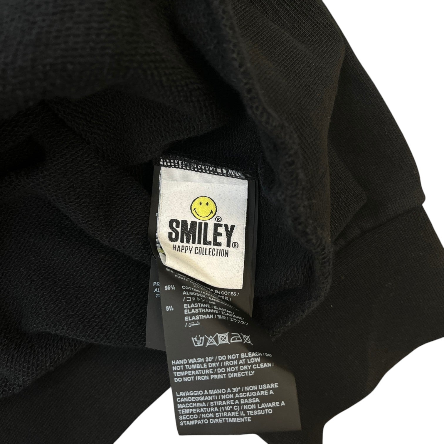 Men's Smiley Logo Hoodie Black Size L