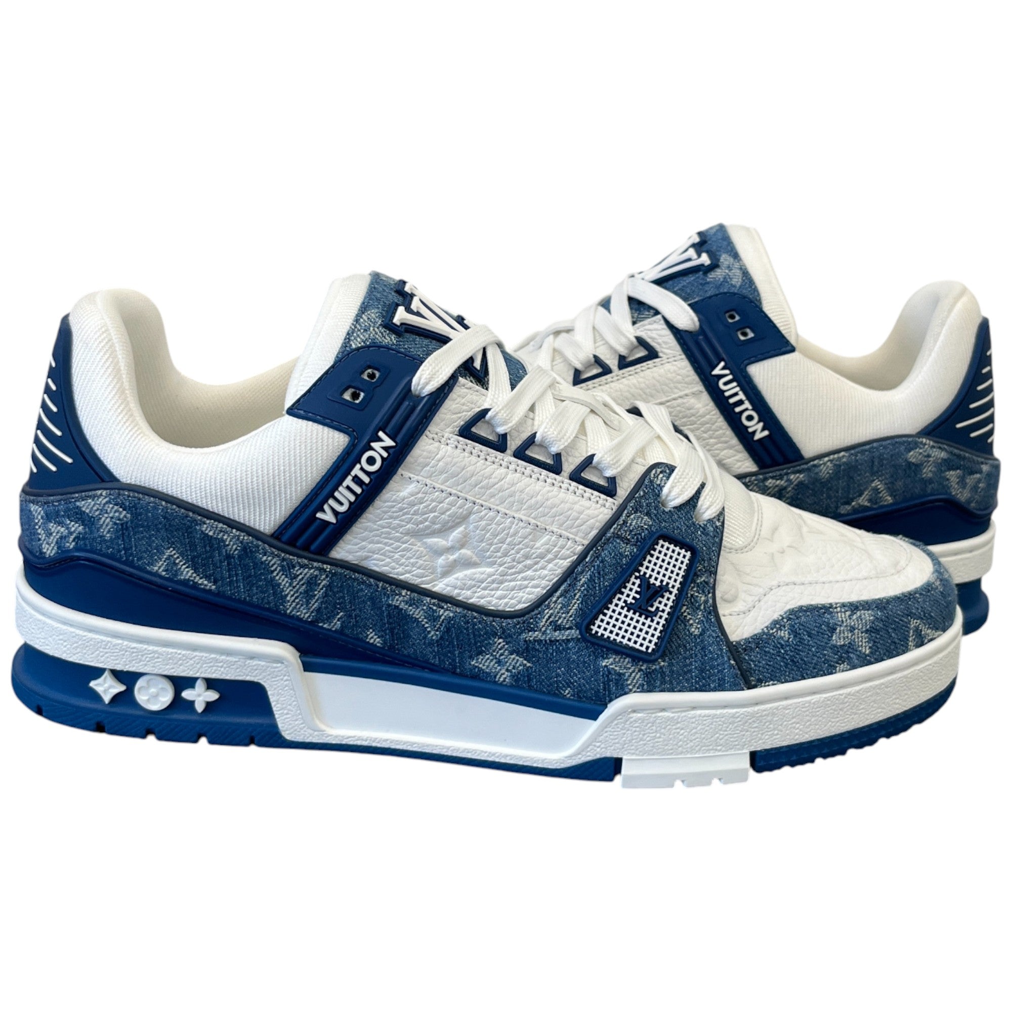 Men's Lv Denim Low Trainers Blue Size EU 41 / UK 7