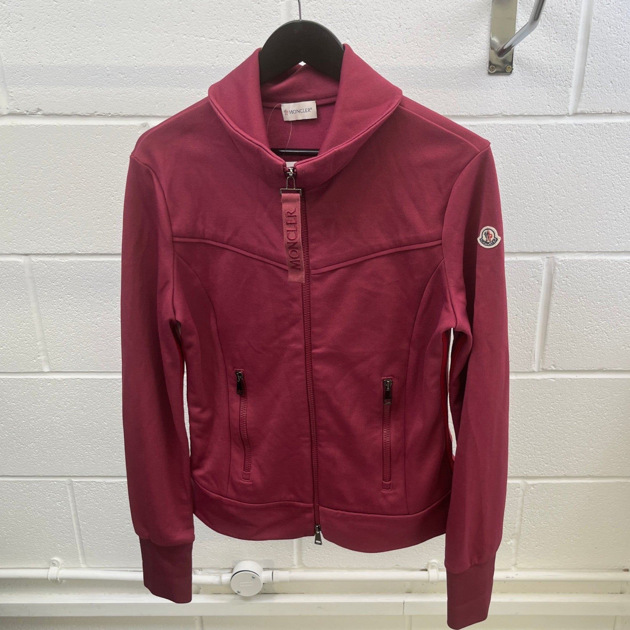 Women's Maglia Cardigan Jumper Burgundy Size XL