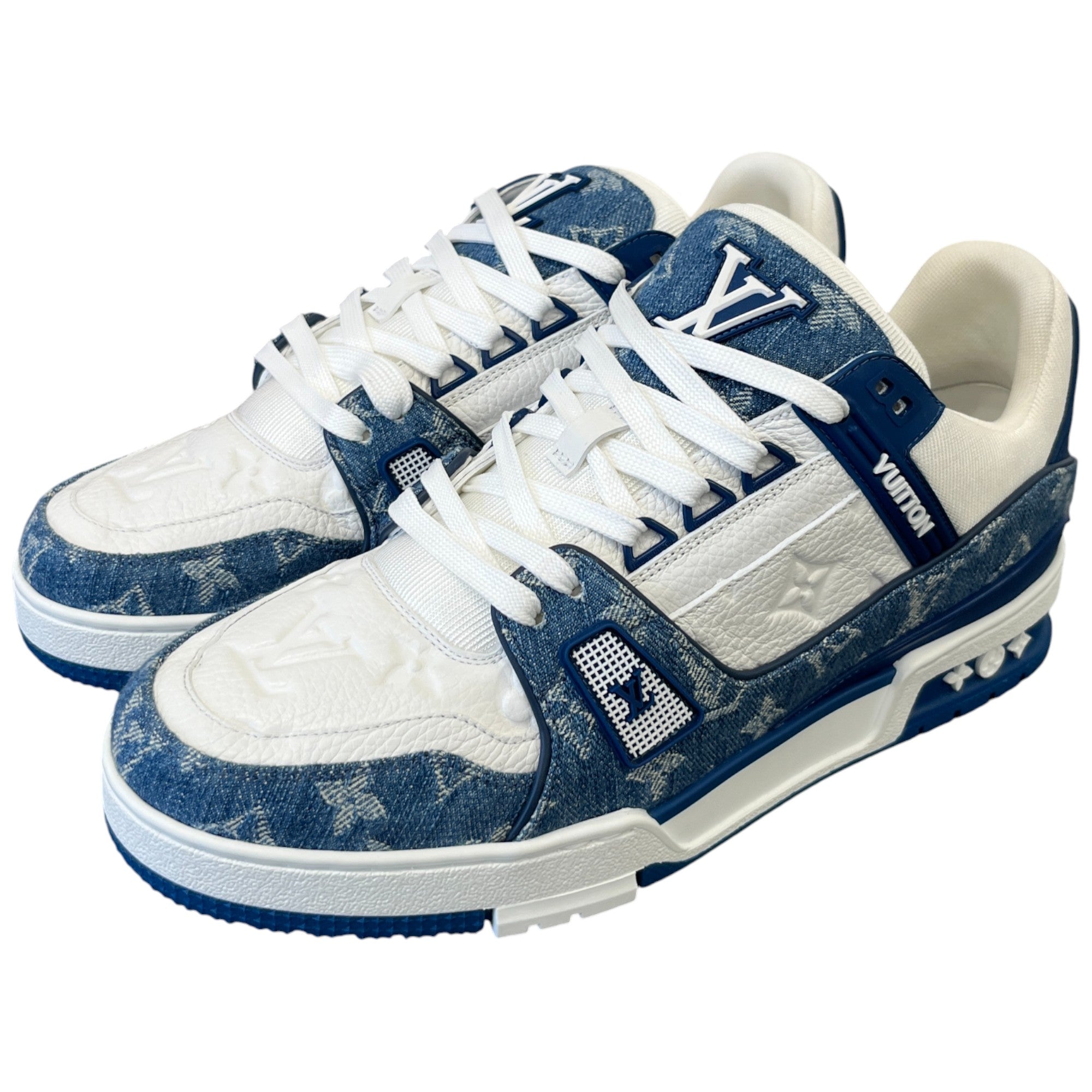 Men's Lv Denim Low Trainers Blue Size EU 41 / UK 7