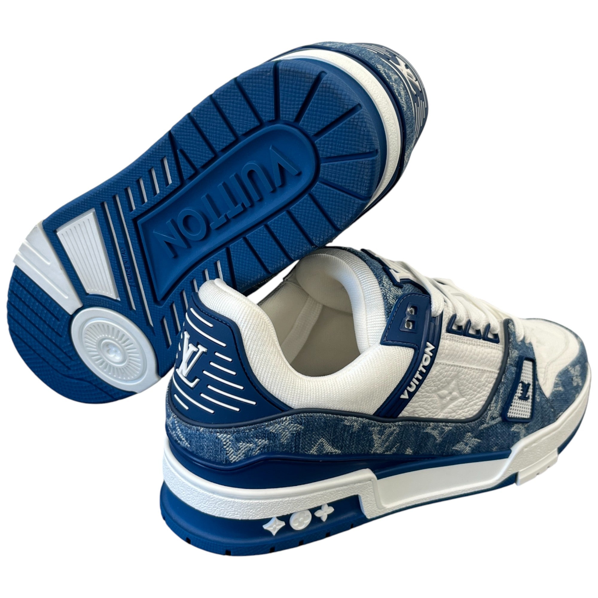 Men's Lv Denim Low Trainers Blue Size EU 41 / UK 7