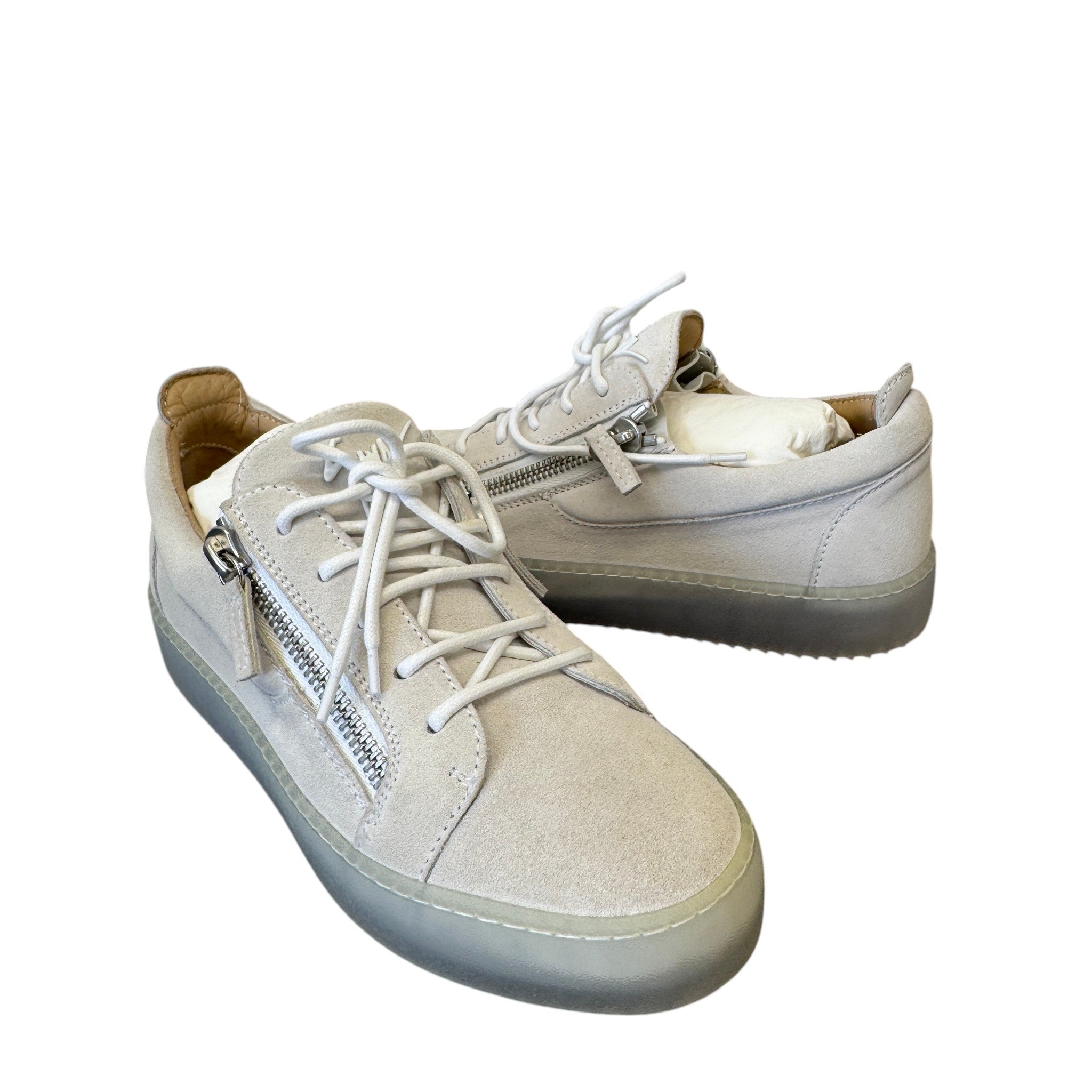 Men's Frankie Double Zip Low Trainers Grey Size EU 39.5 / UK 5.5