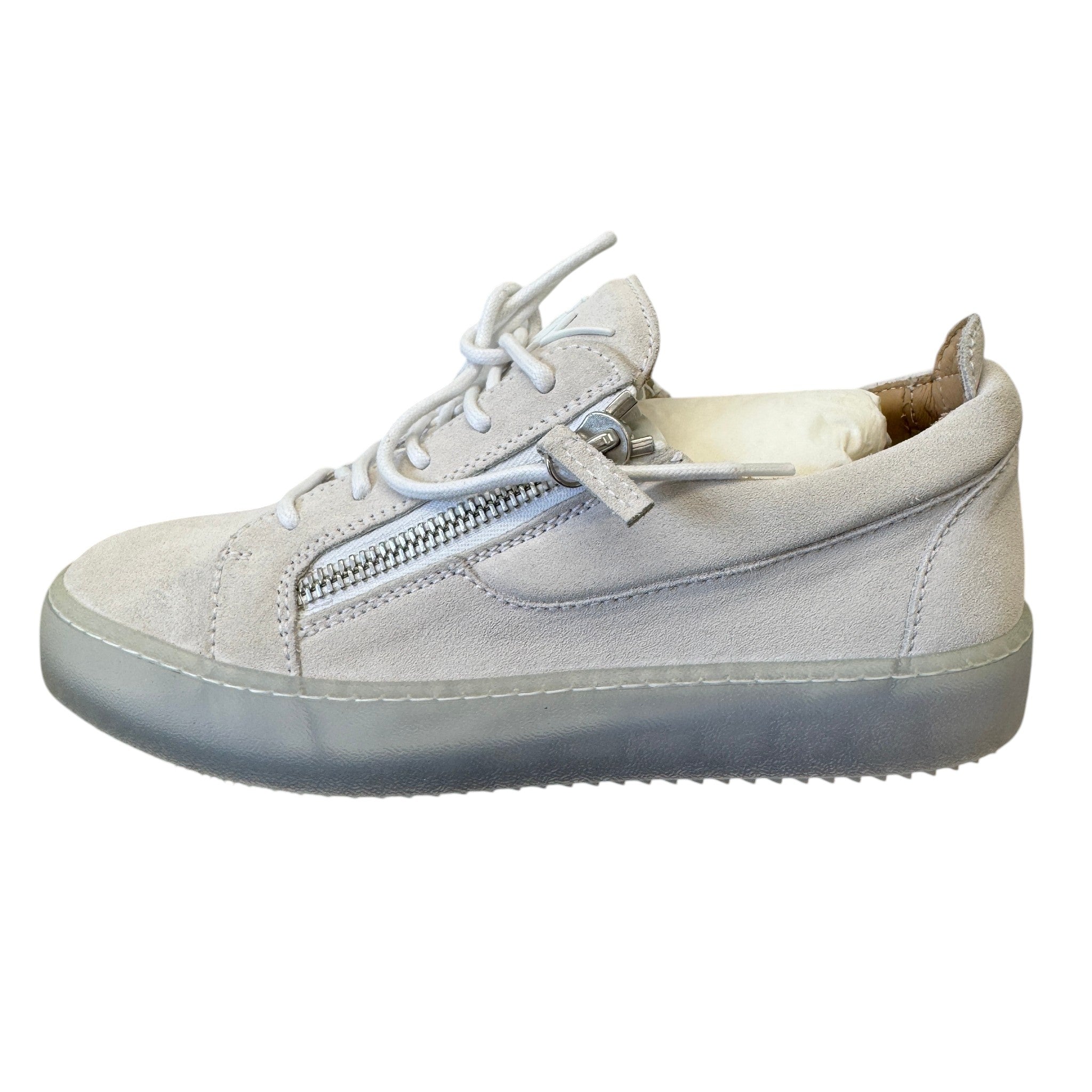 Men's Frankie Double Zip Low Trainers Grey Size EU 39.5 / UK 5.5