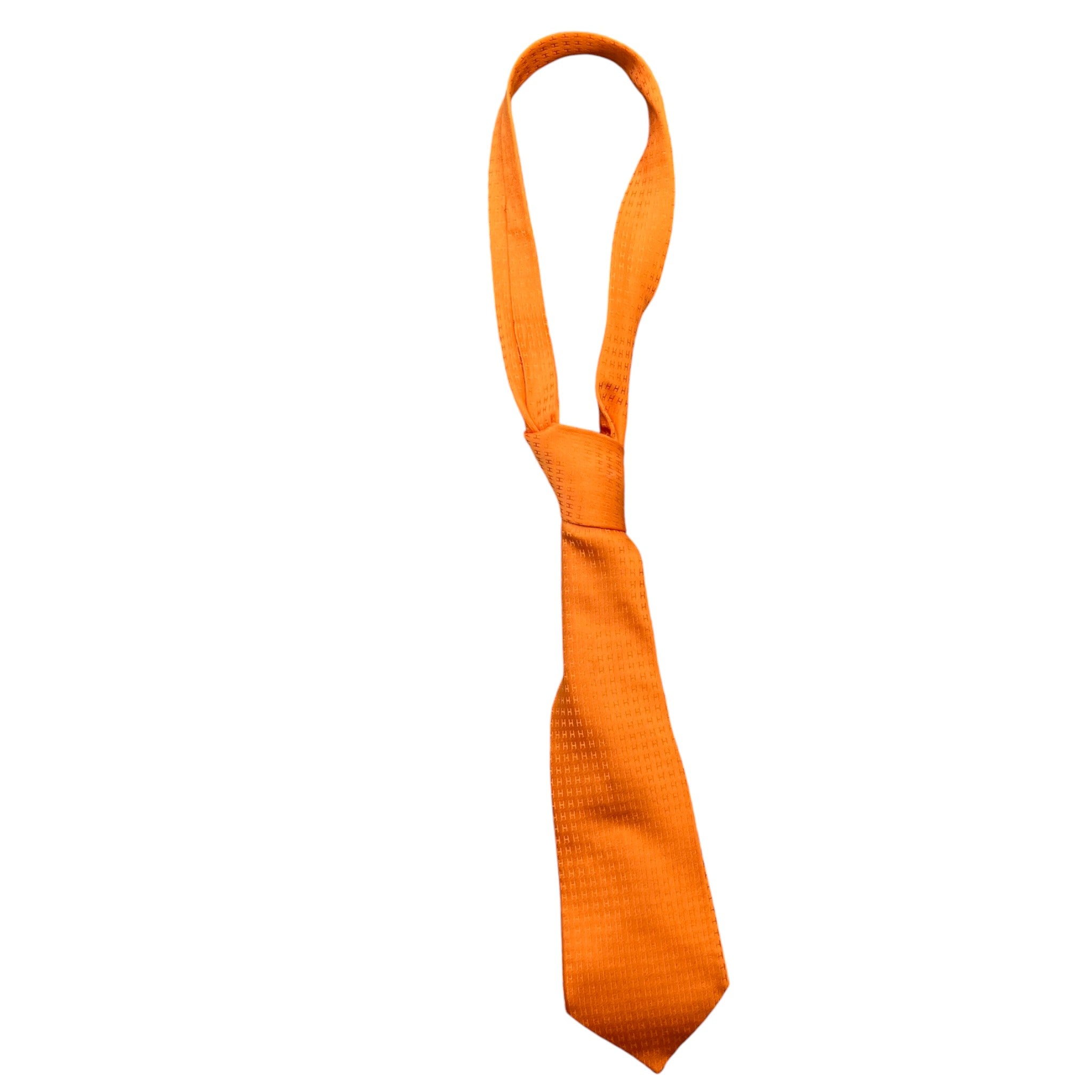 Men's Faconnee H Logo Tie Orange