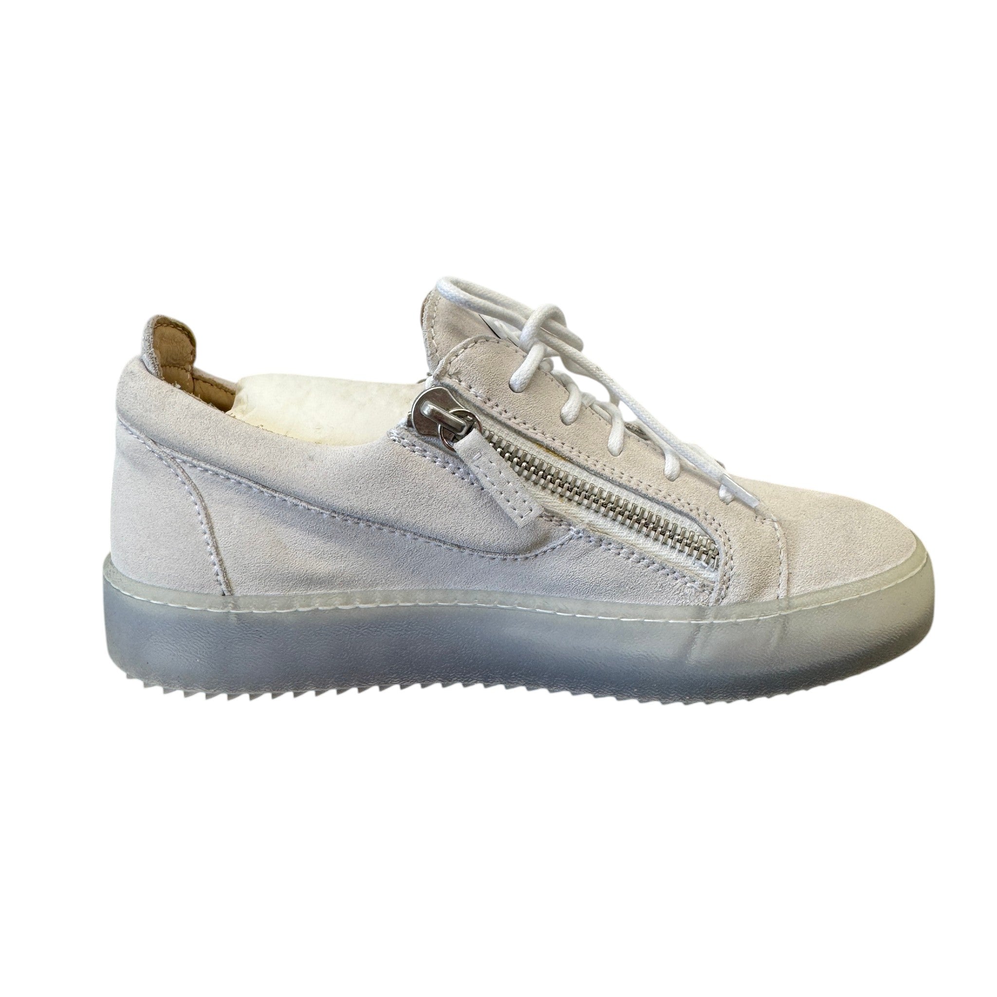 Men's Frankie Double Zip Low Trainers Grey Size EU 39.5 / UK 5.5