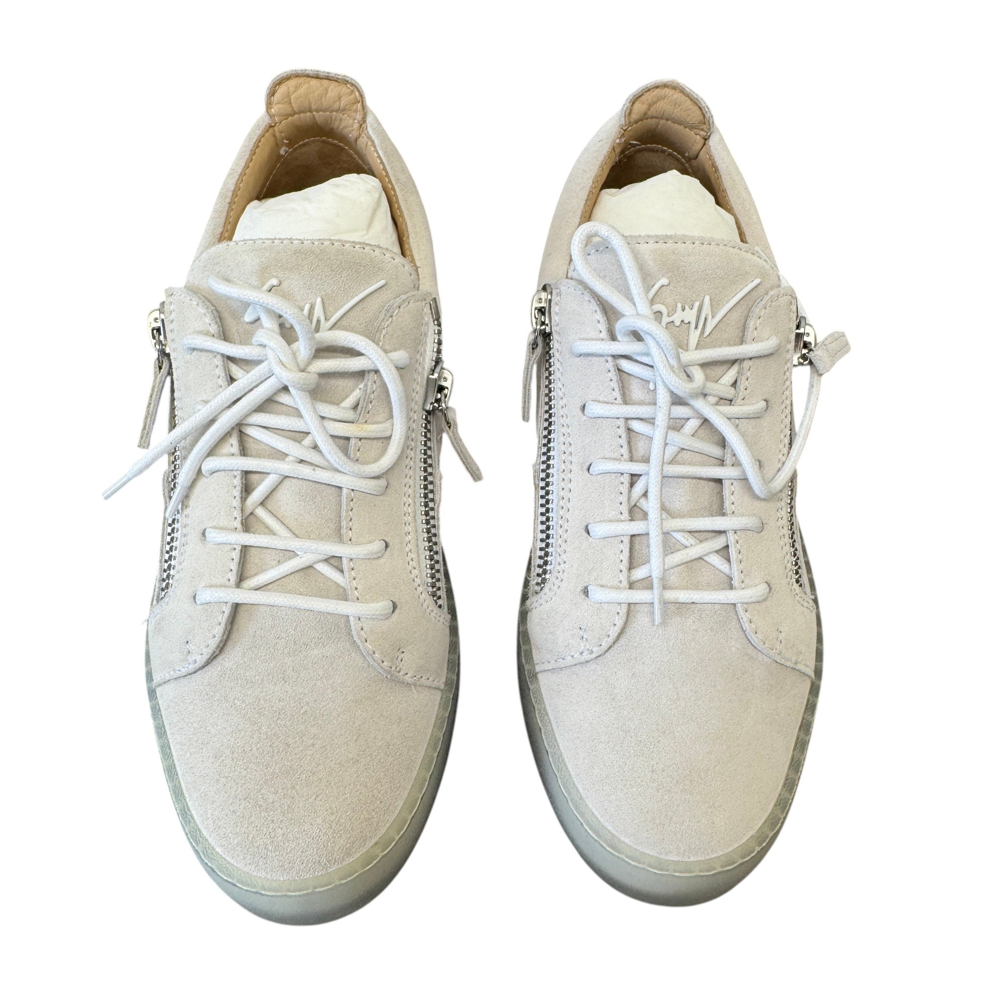 Men's Frankie Double Zip Low Trainers Grey Size EU 39.5 / UK 5.5