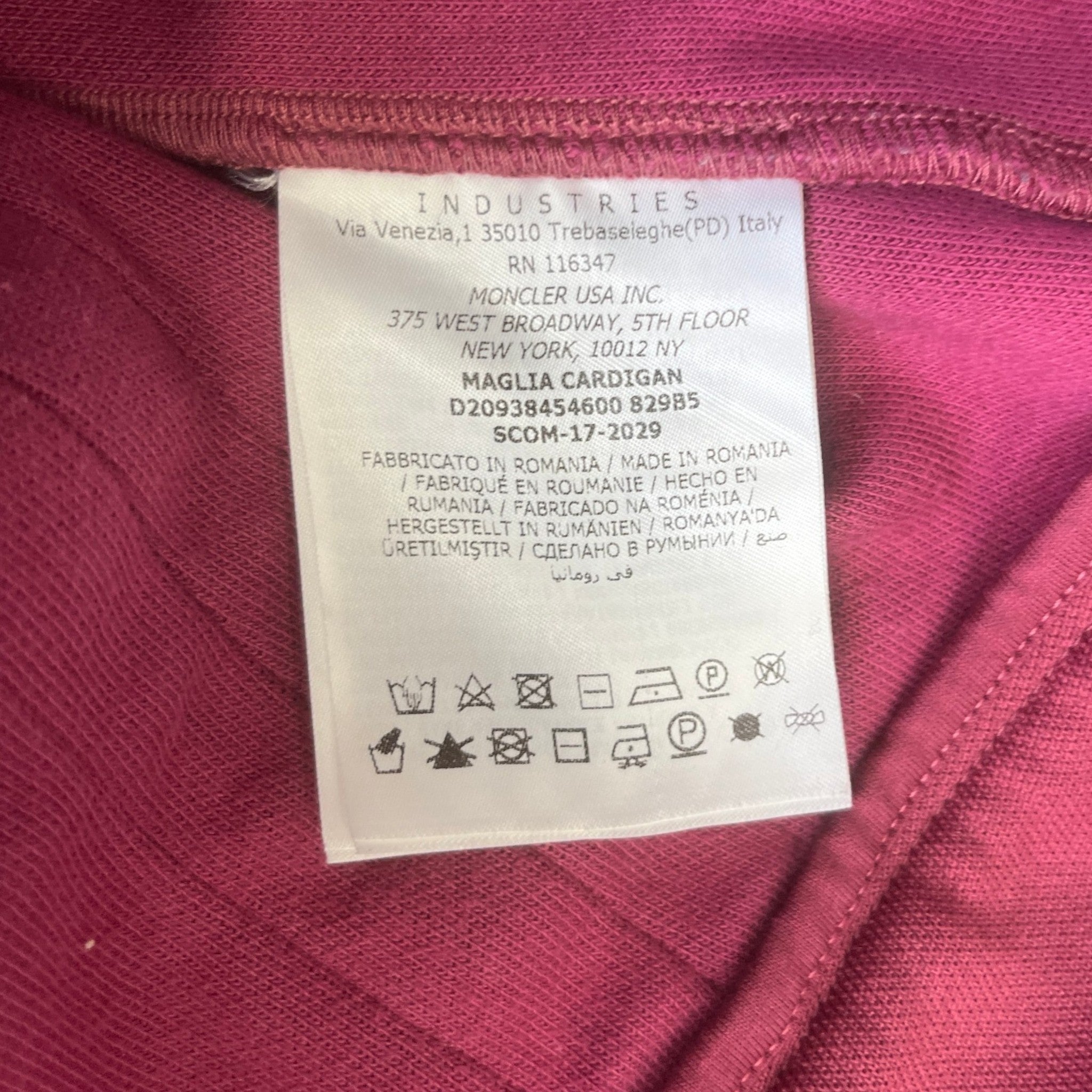 Women's Maglia Cardigan Jumper Burgundy Size XL