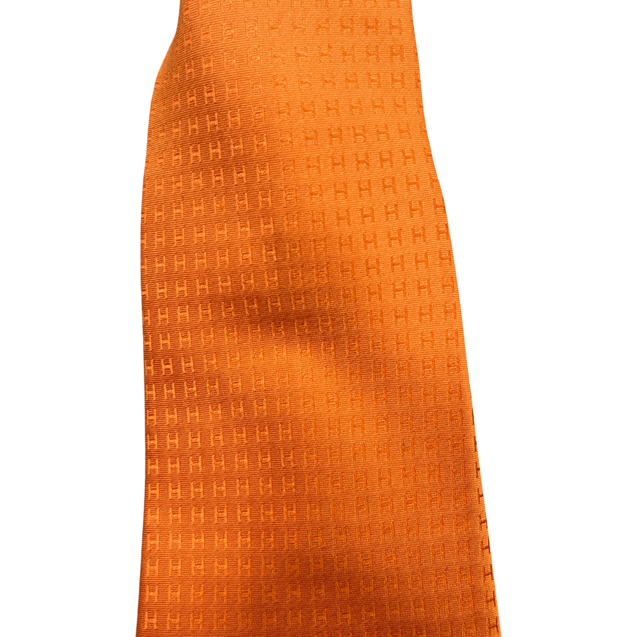 Men's Faconnee H Logo Tie Orange