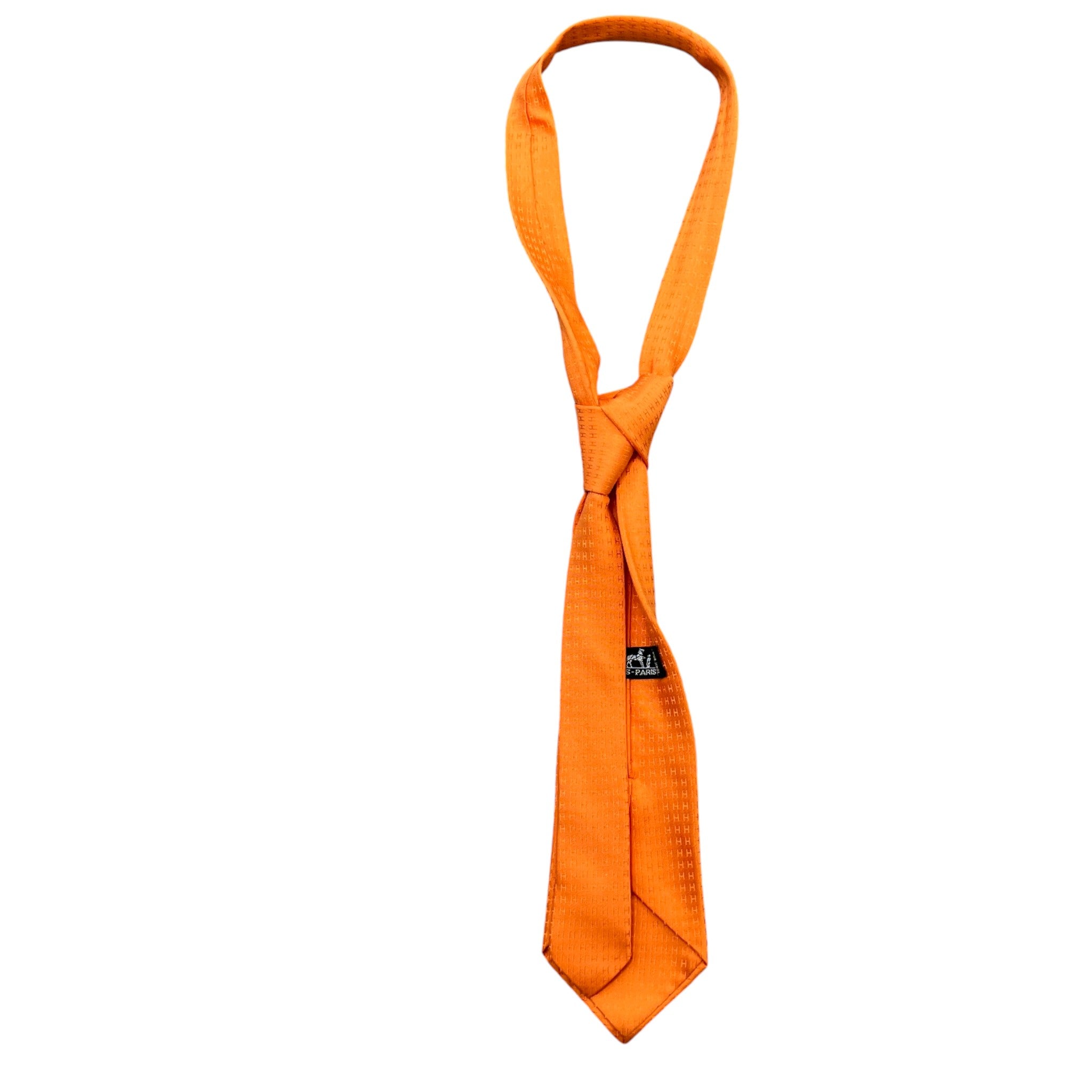 Men's Faconnee H Logo Tie Orange