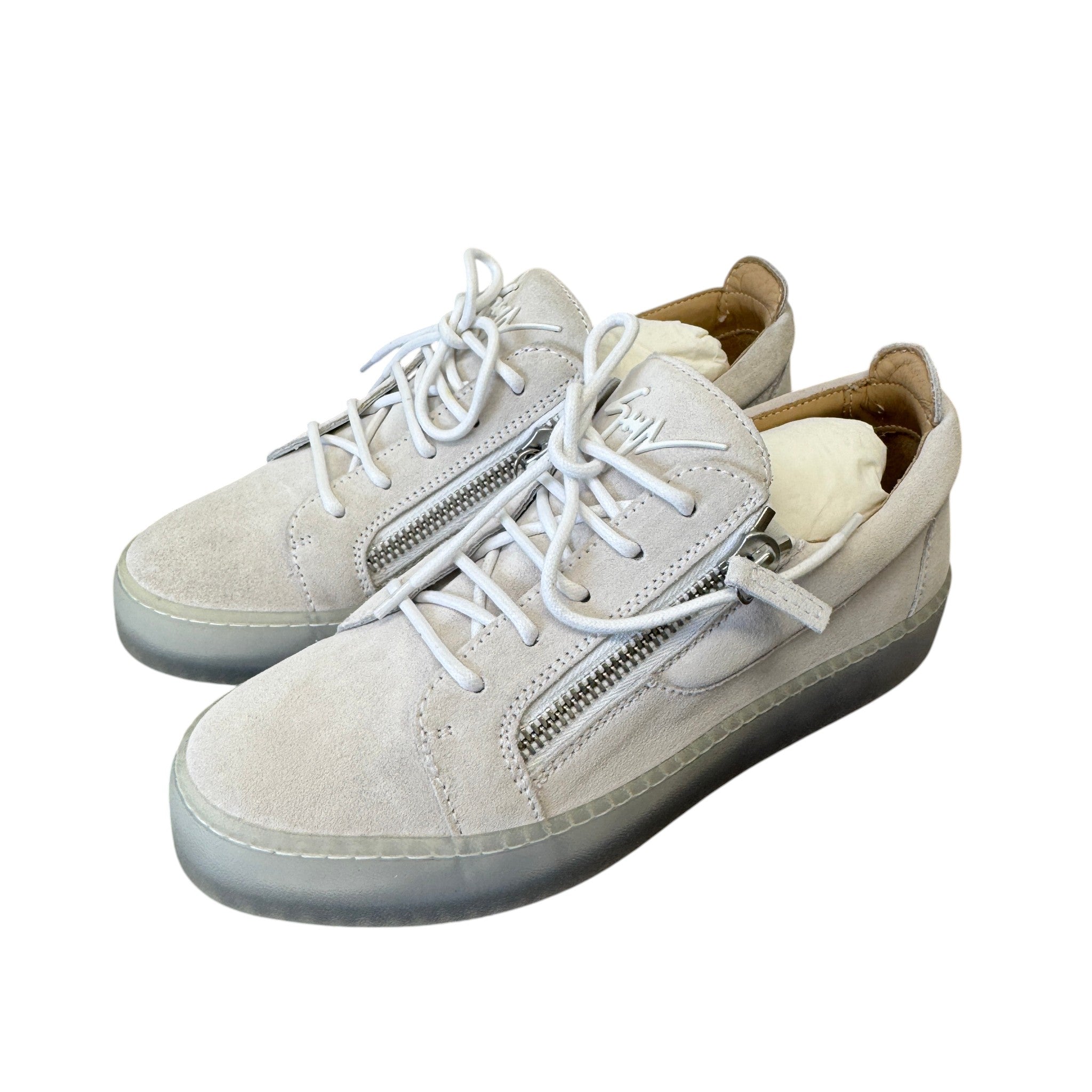 Men's Frankie Double Zip Low Trainers Grey Size EU 39.5 / UK 5.5