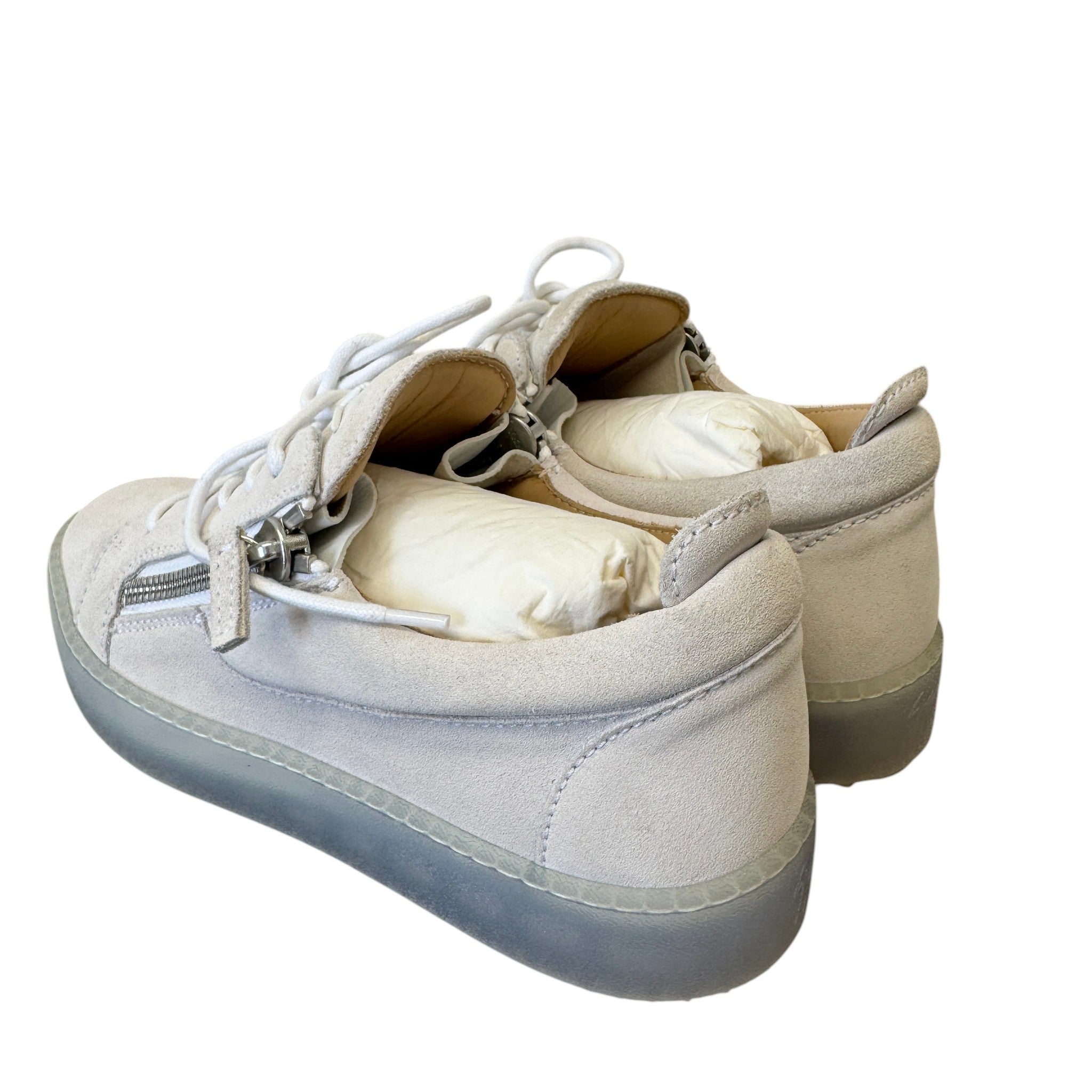 Men's Frankie Double Zip Low Trainers Grey Size EU 39.5 / UK 5.5