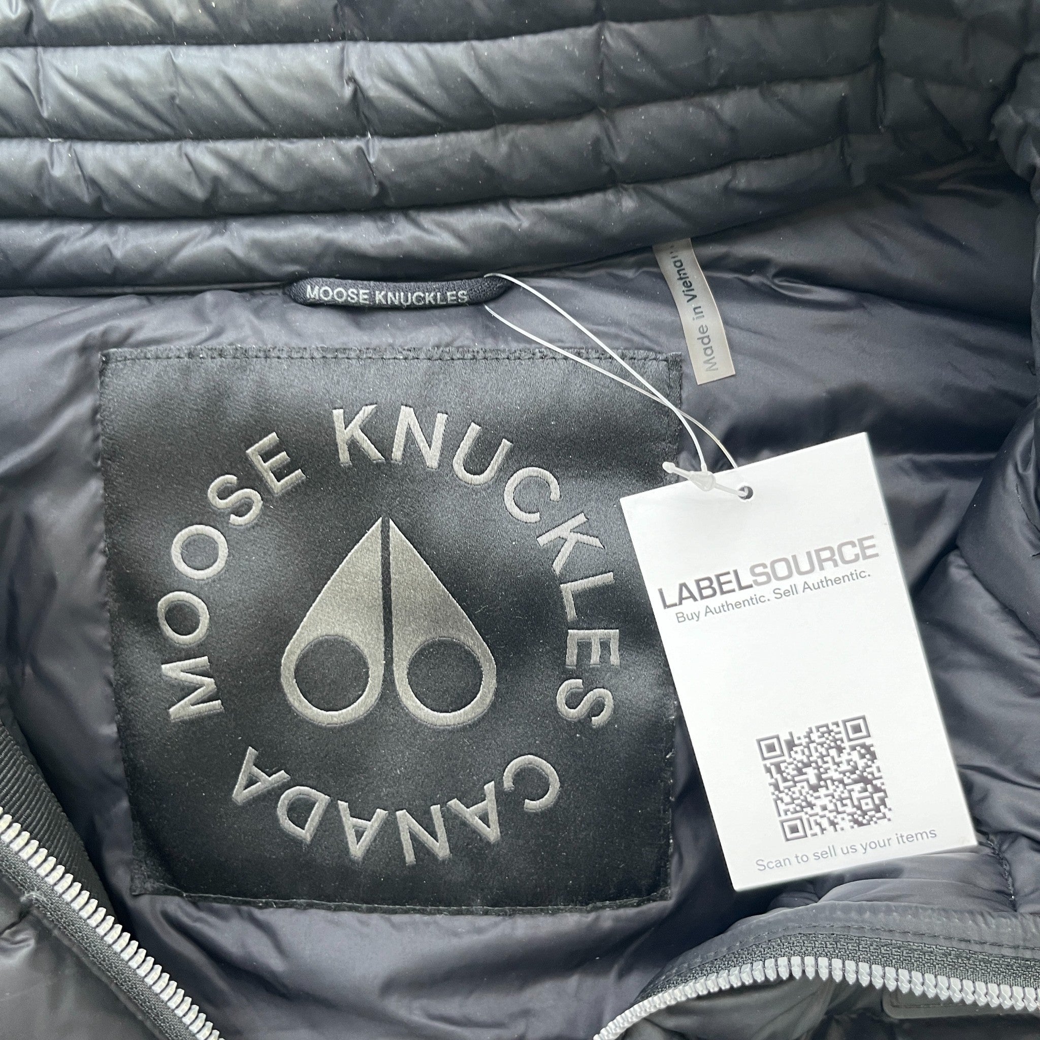 Men's Plaque Logo Gilet Black Size XL