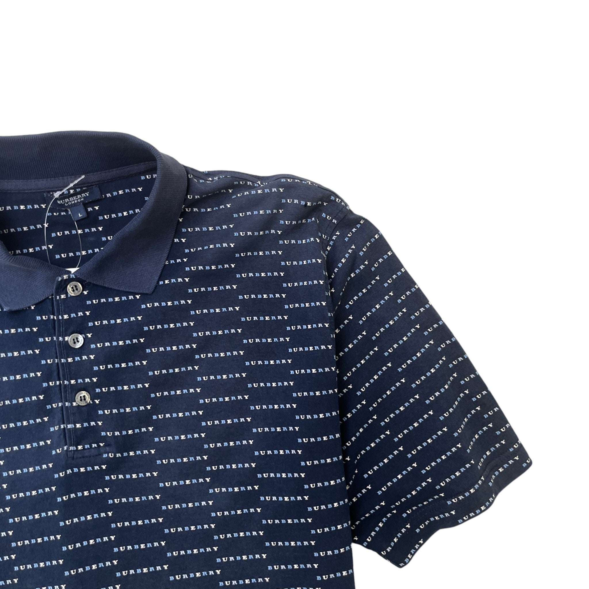 Men's Monogram Polo Shirt Navy Size L