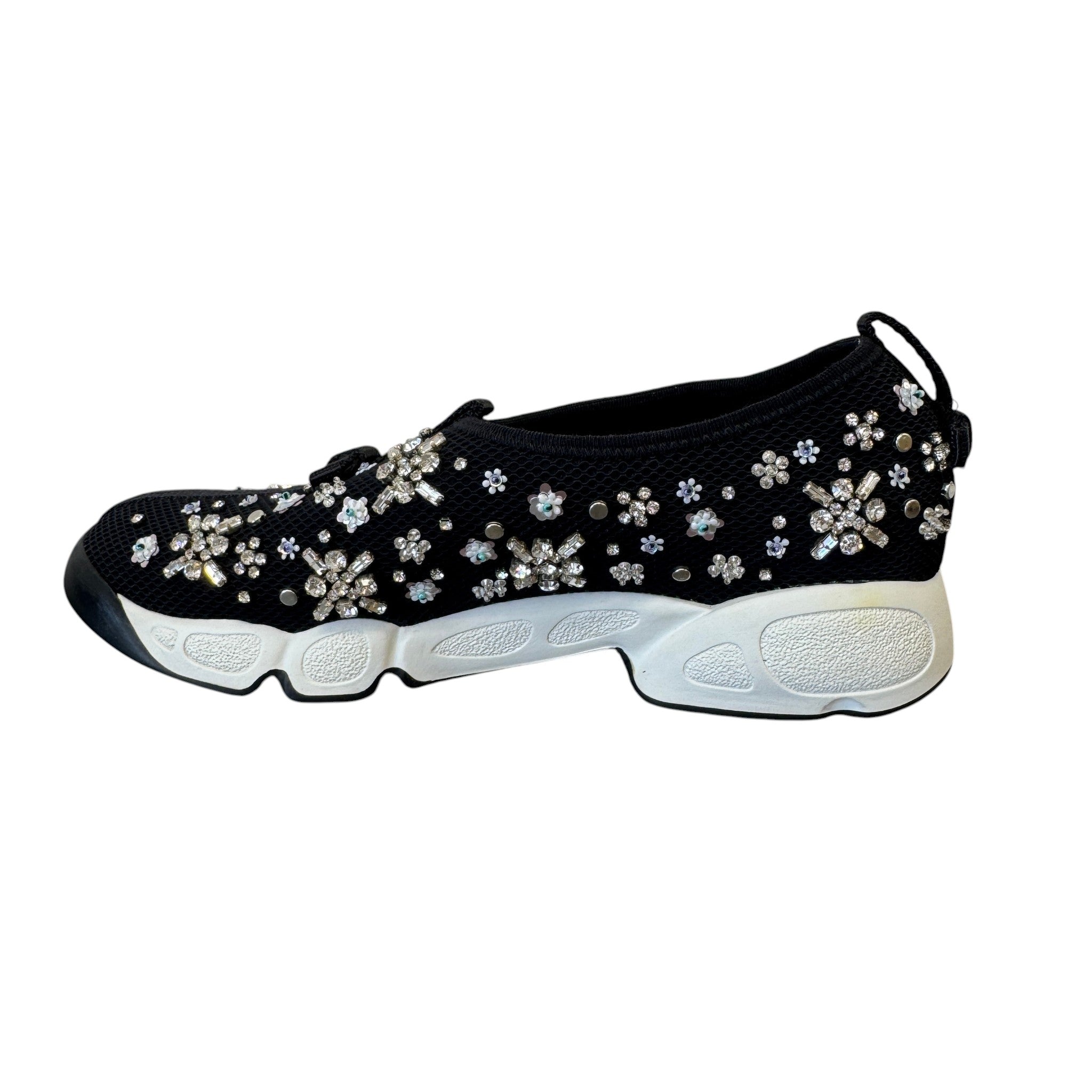 Women's Embellished Low Trainers Black Size EU 36.5 / UK 3.5