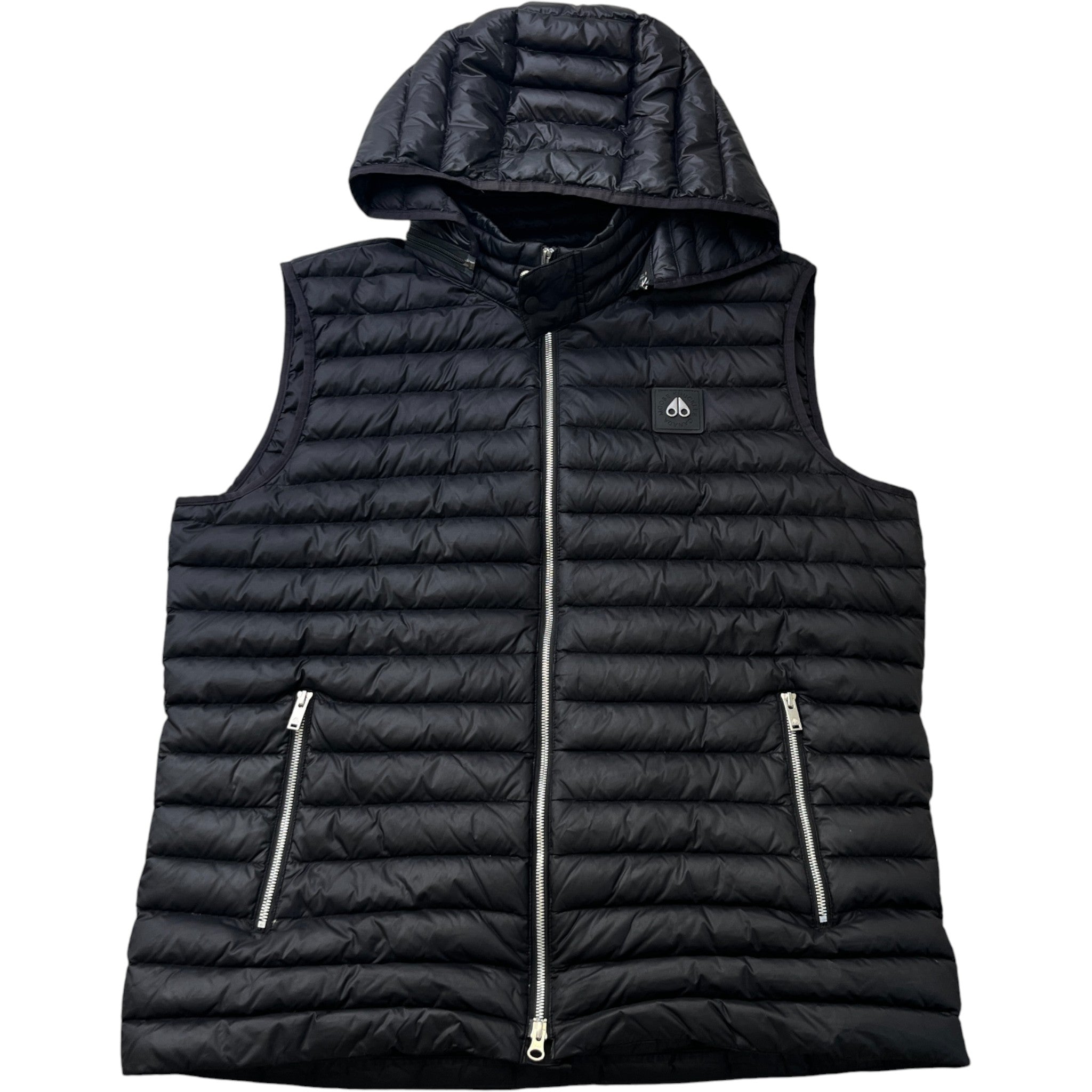 Men's Plaque Logo Gilet Black Size XL