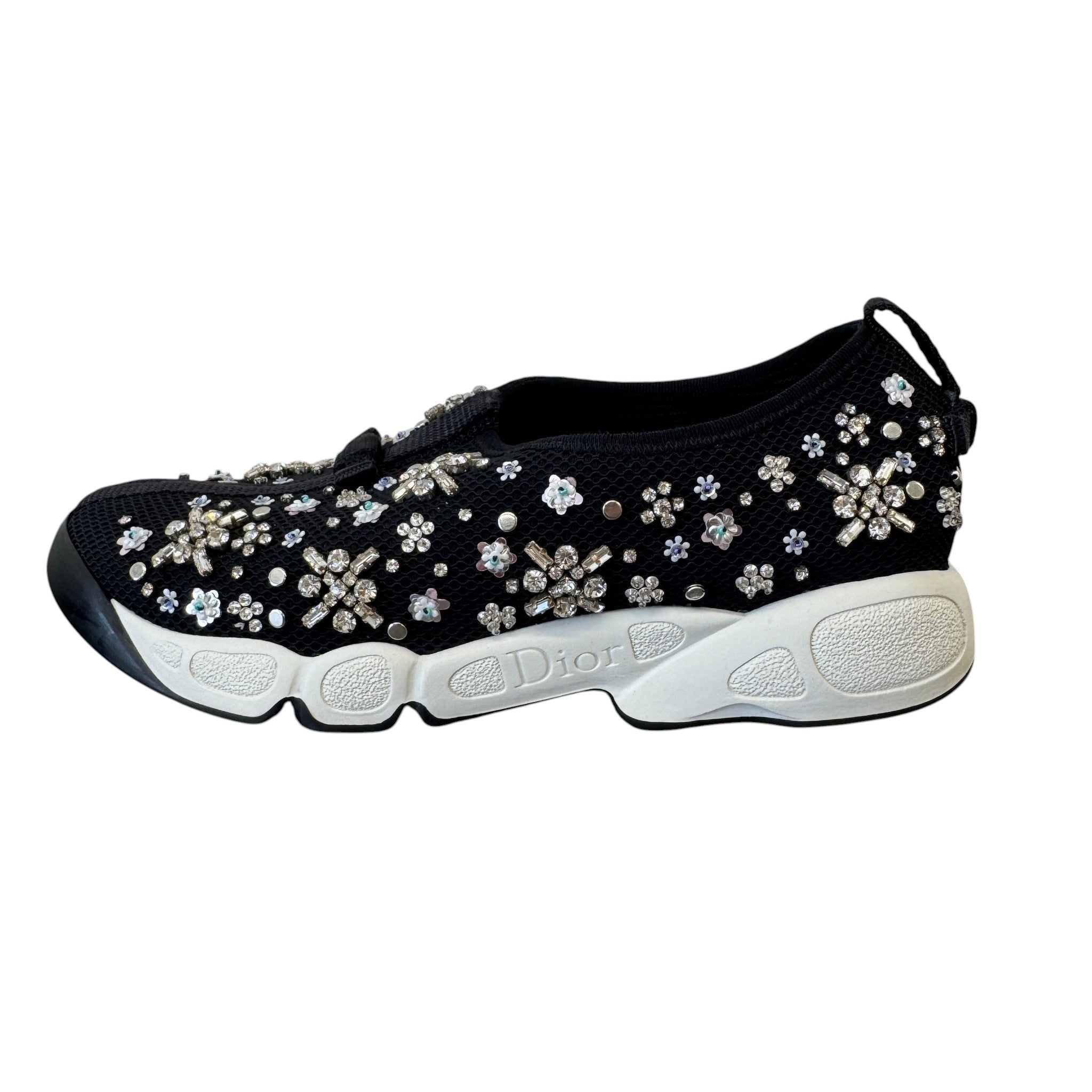 Women's Embellished Low Trainers Black Size EU 36.5 / UK 3.5