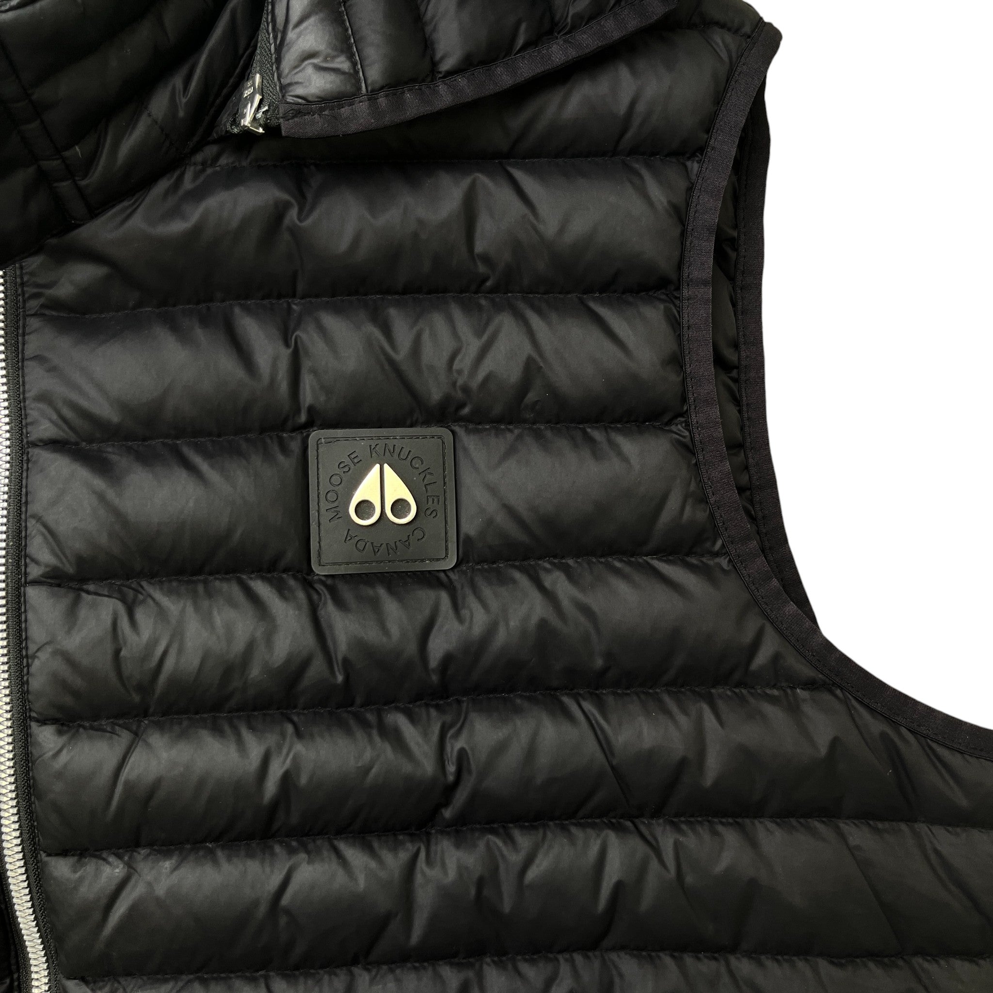 Men's Plaque Logo Gilet Black Size XL