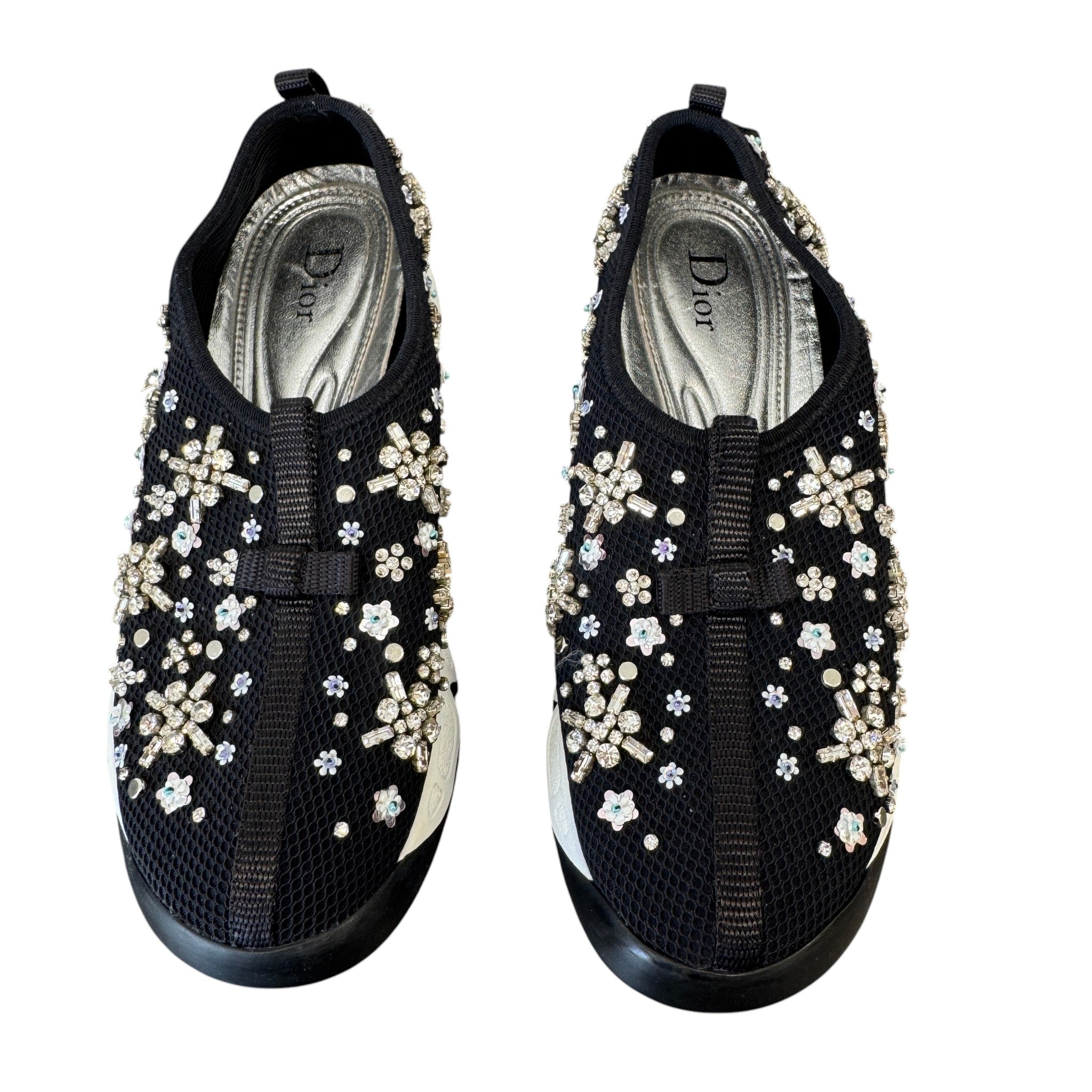 Women's Embellished Low Trainers Black Size EU 36.5 / UK 3.5