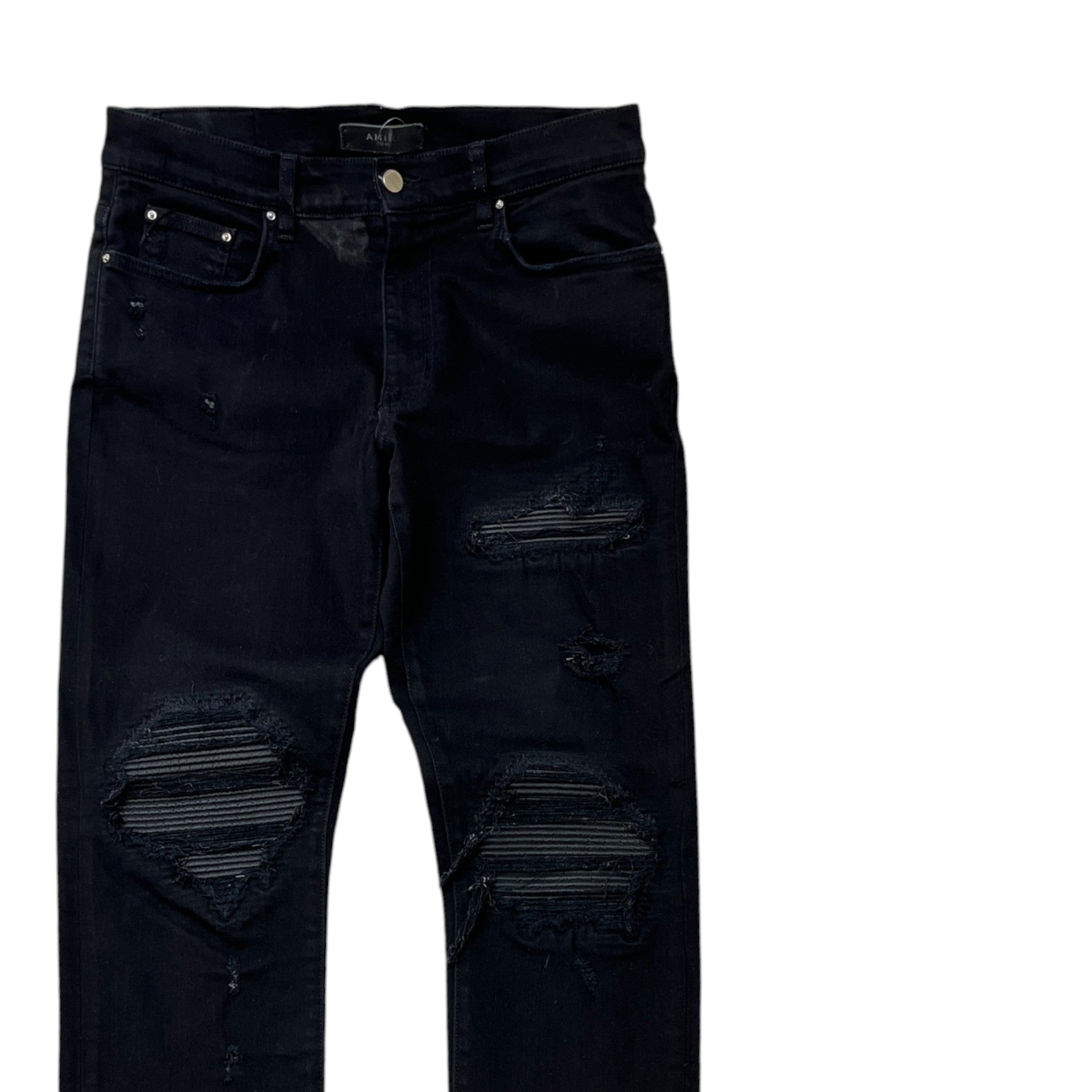 Men's Mx1 Distressed Jeans Black Size Waist 34"