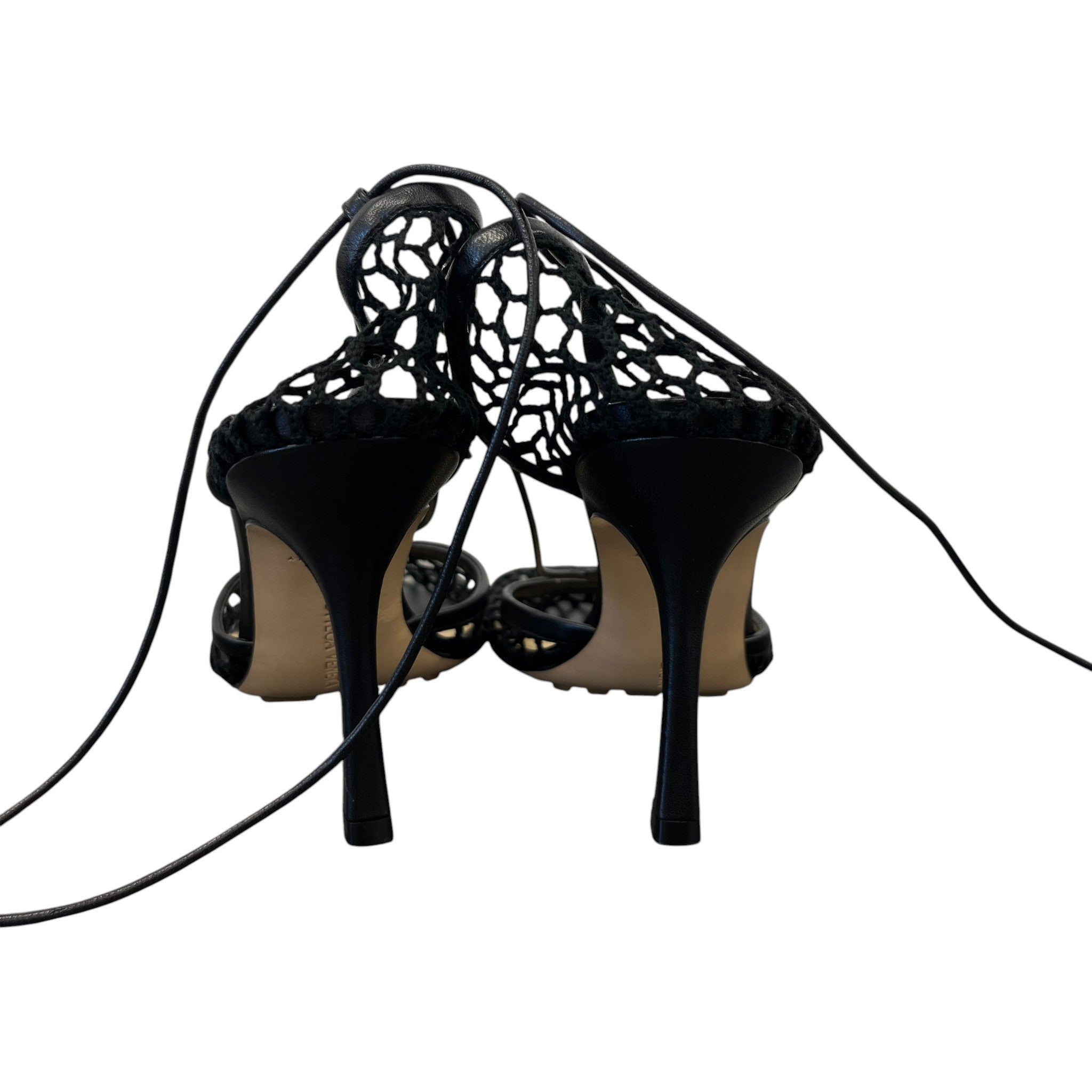 Women's Trimmed Mesh Heels Black Size EU 38 / UK 5