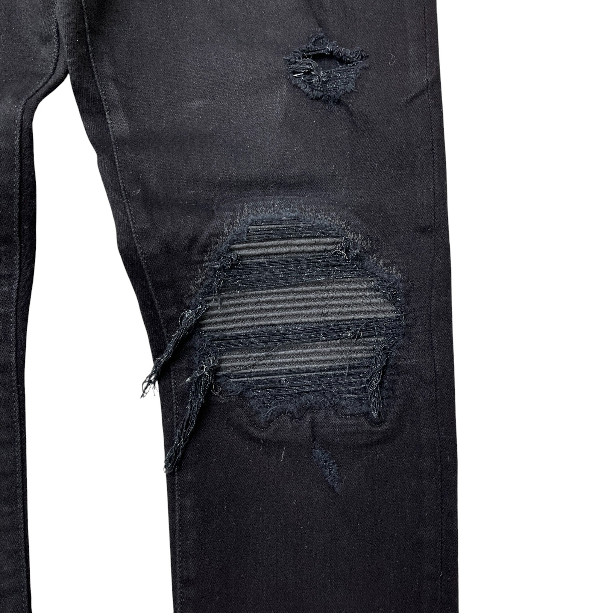 Men's Mx1 Distressed Jeans Black Size Waist 34"