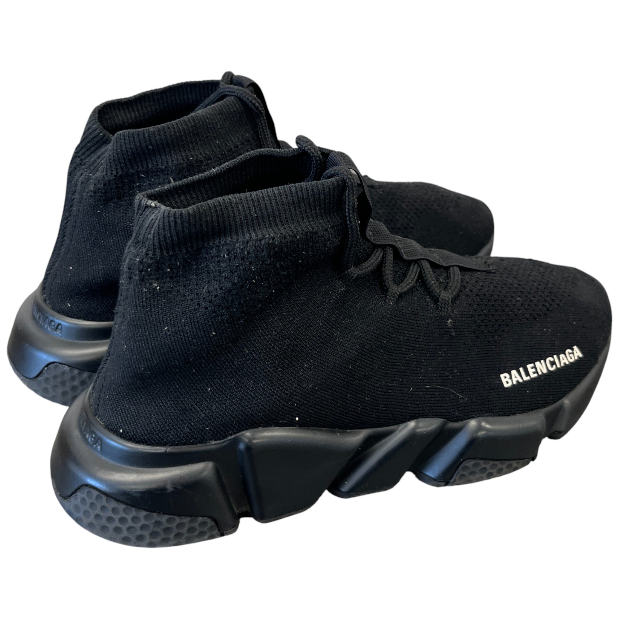 Men's Speed Lace Up Low Trainers Black Size EU 40 / UK 6