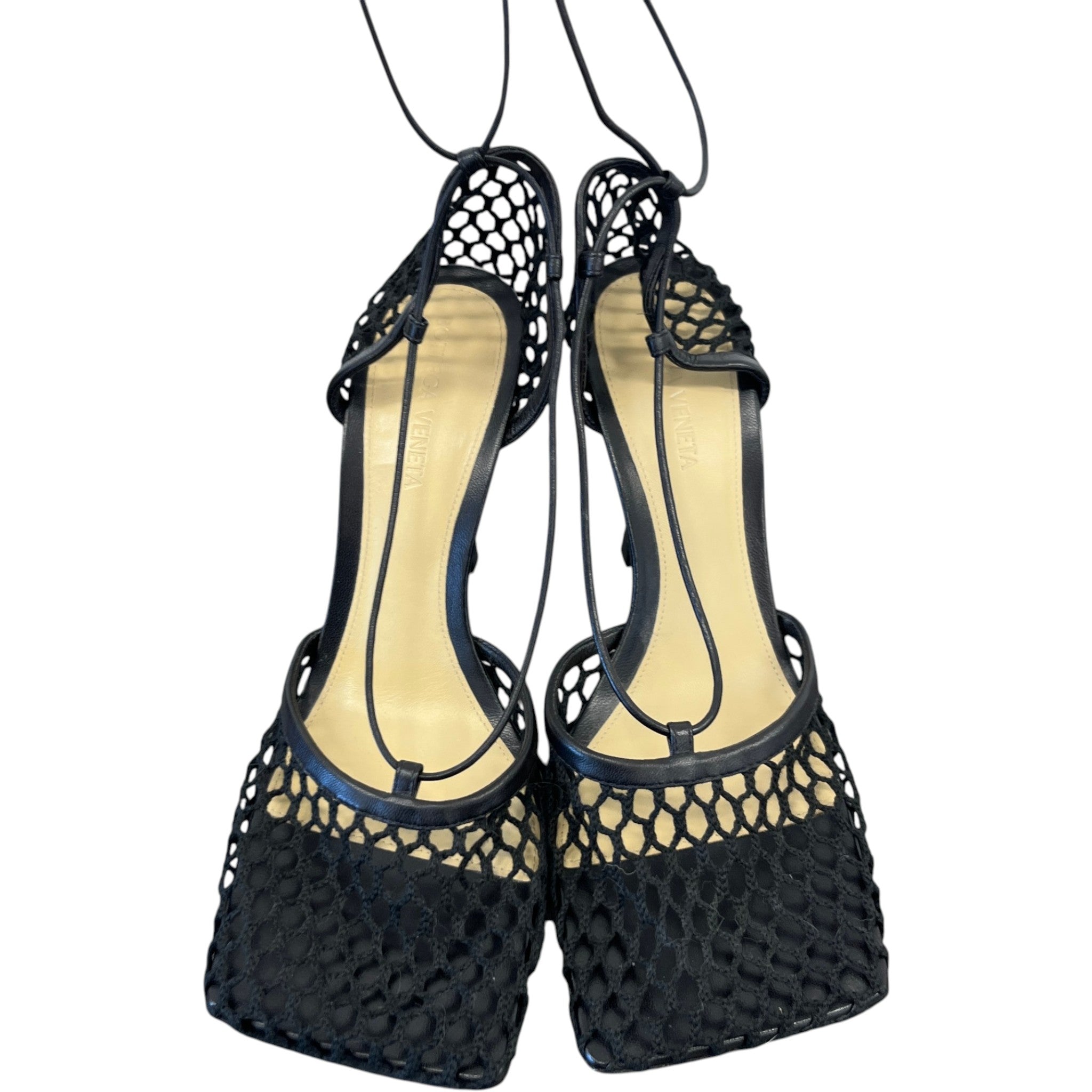 Women's Trimmed Mesh Heels Black Size EU 38 / UK 5