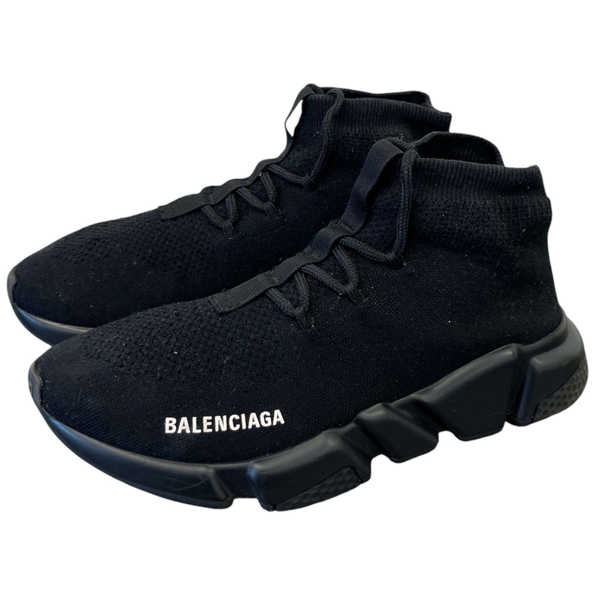 Men's Speed Lace Up Low Trainers Black Size EU 40 / UK 6