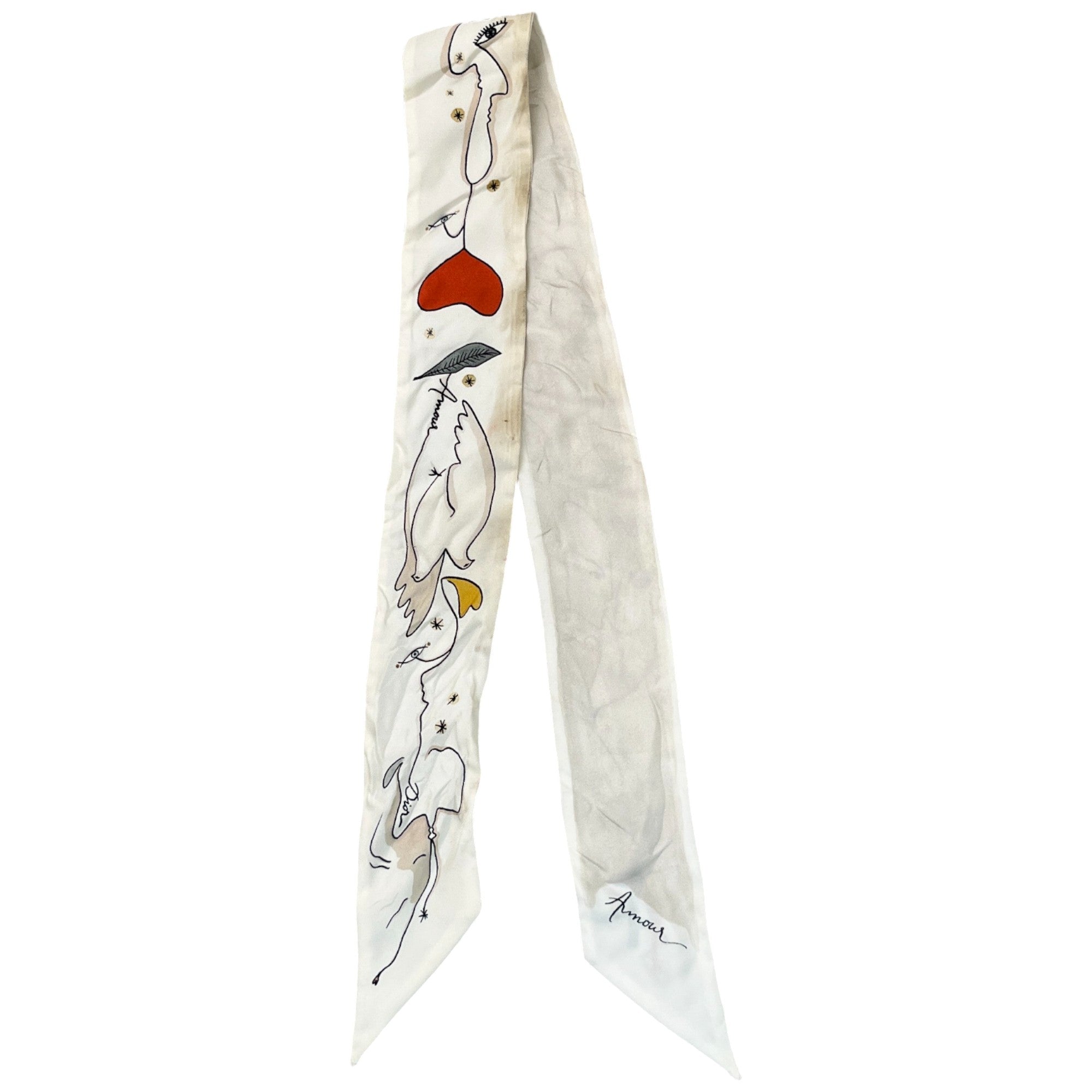 Women's Amour Silk Twilly Scarf Beige