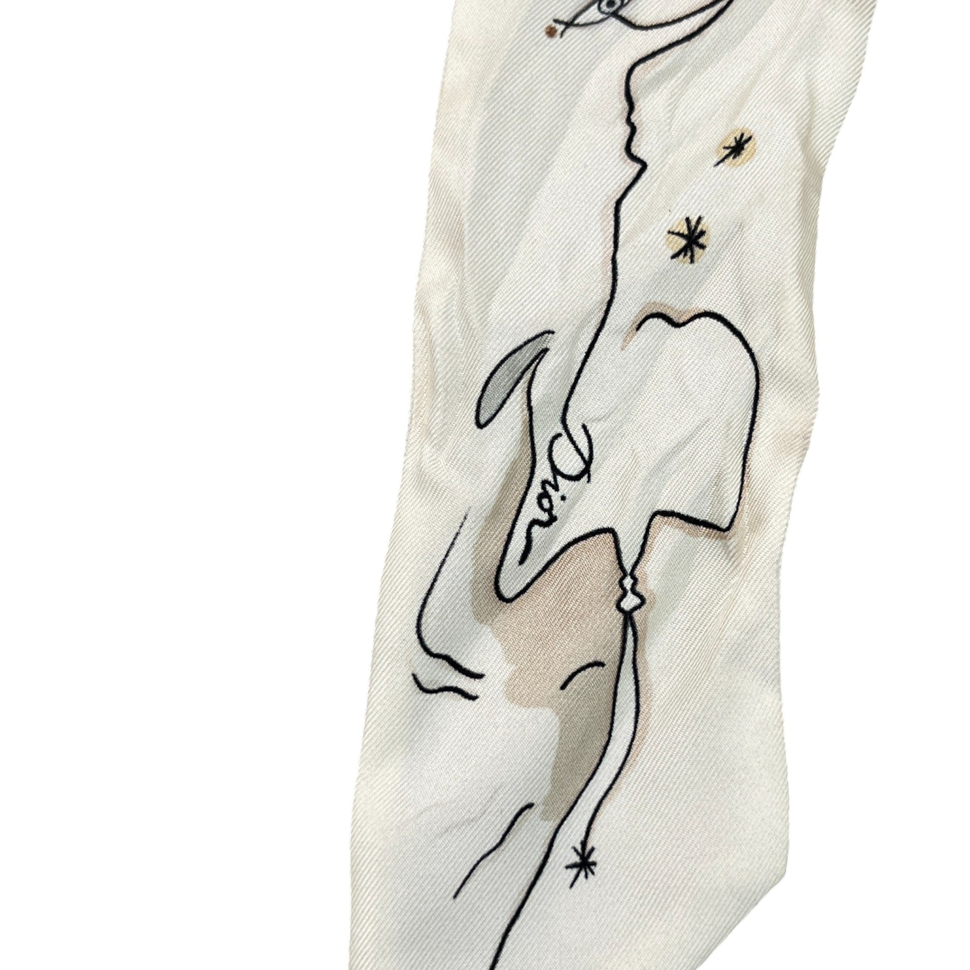 Women's Amour Silk Twilly Scarf Beige