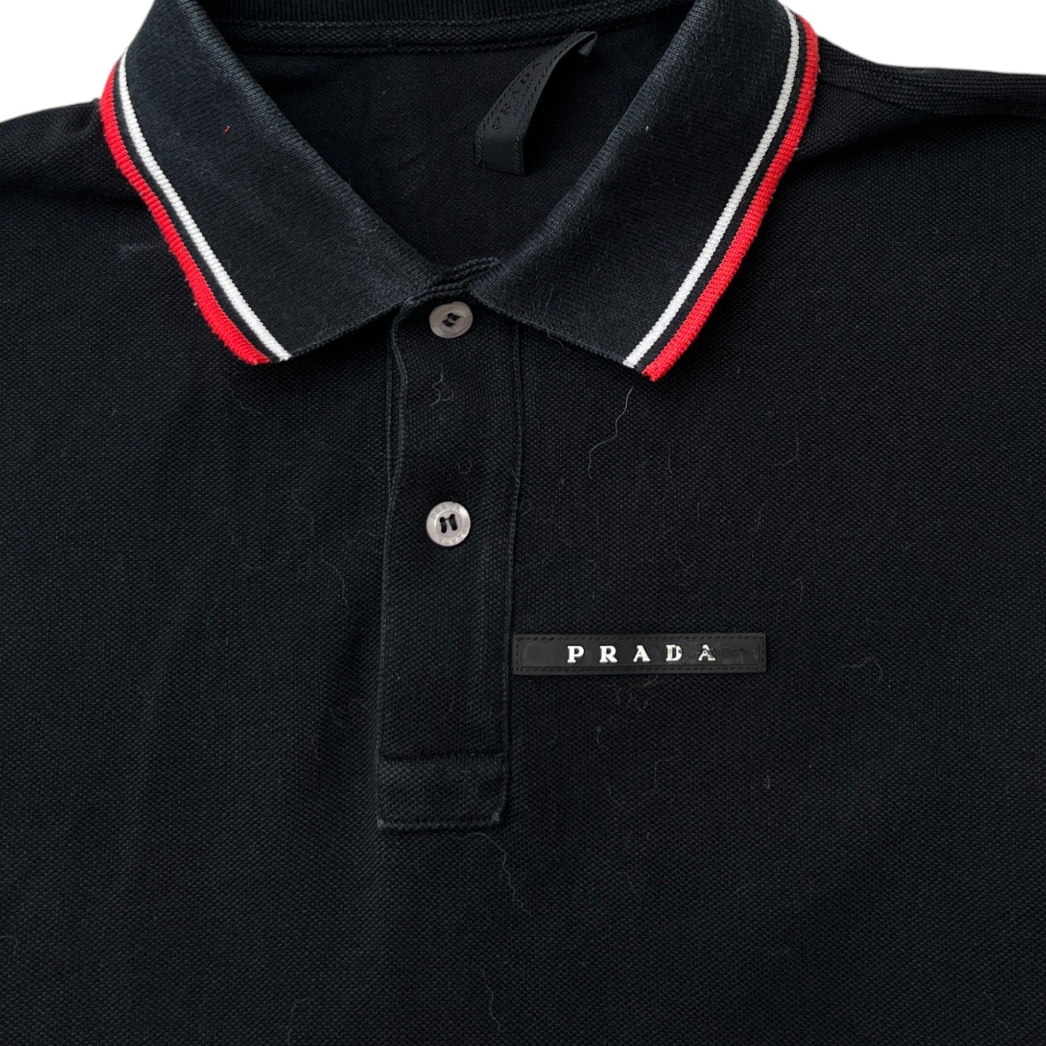 Men's Tab Logo Polo Shirt Black Size S