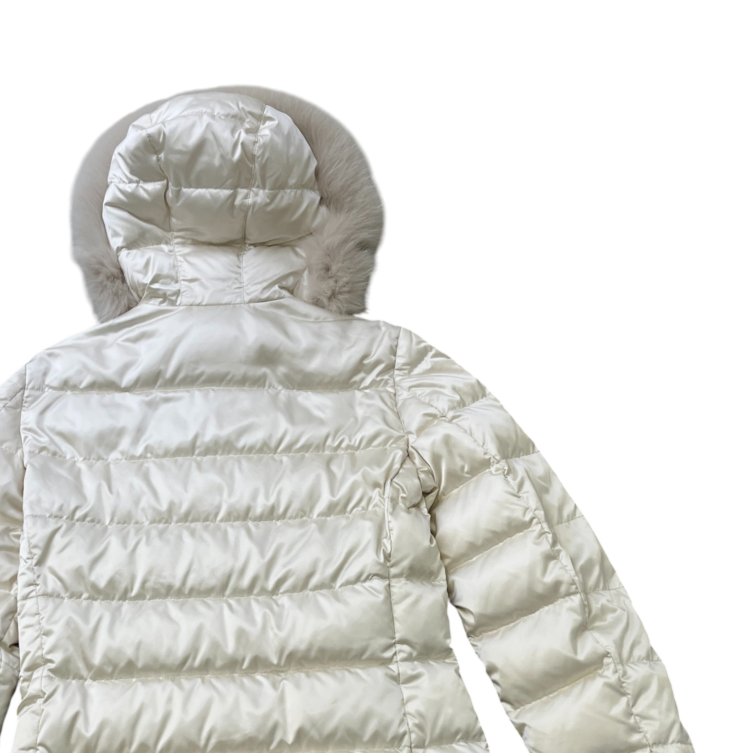 Women's Plaque Logo Down Jacket White Size IT 40 / UK 8