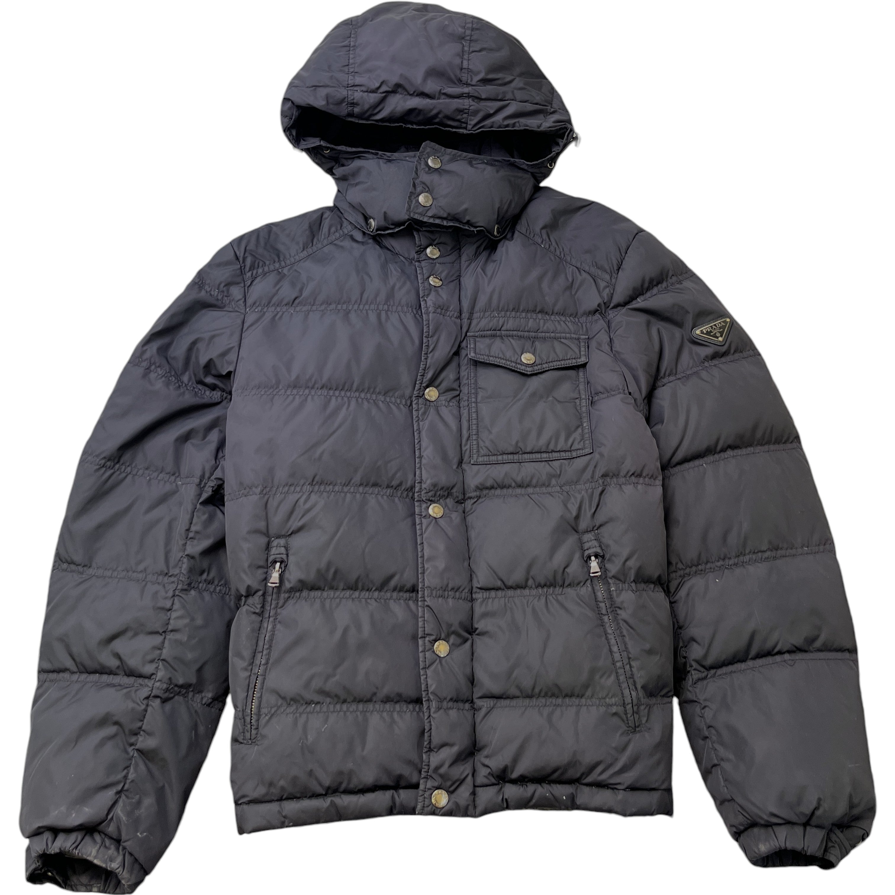 Men's Plaque Logo Down Jacket Black Size IT 48 / M