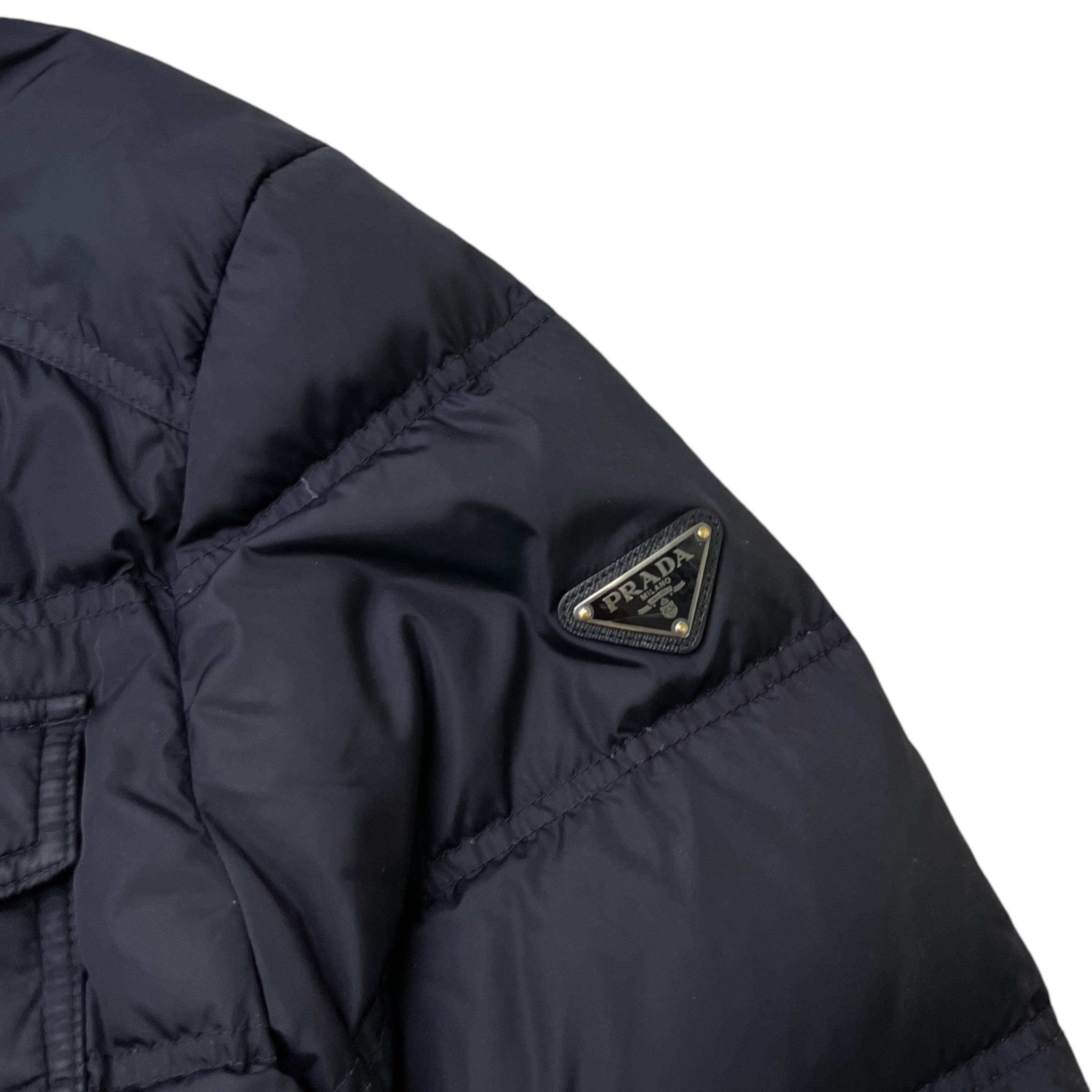 Men's Plaque Logo Down Jacket Black Size IT 48 / M
