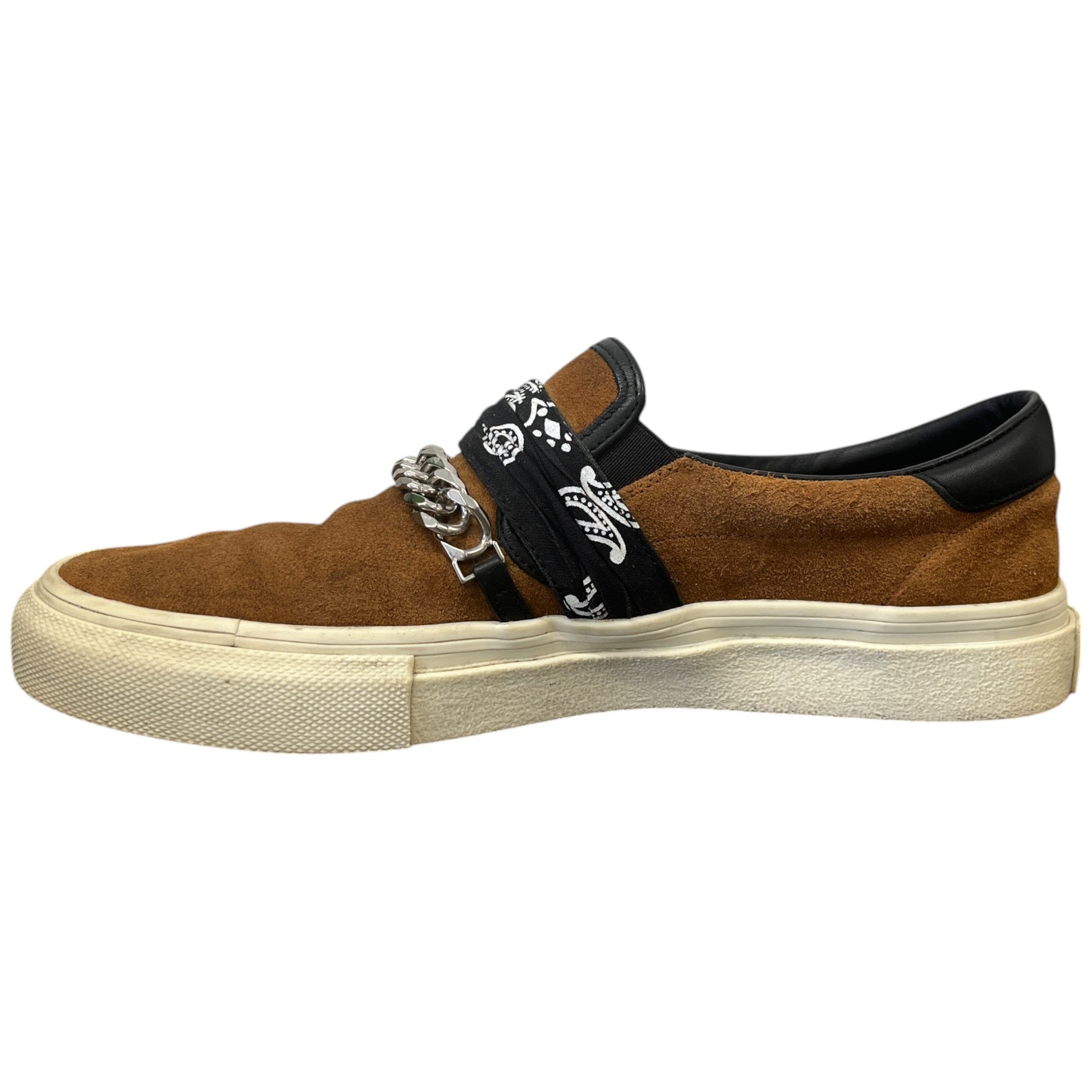 Men's Bandana Chain Buckle Loafers Tan Size EU 41 / UK 7