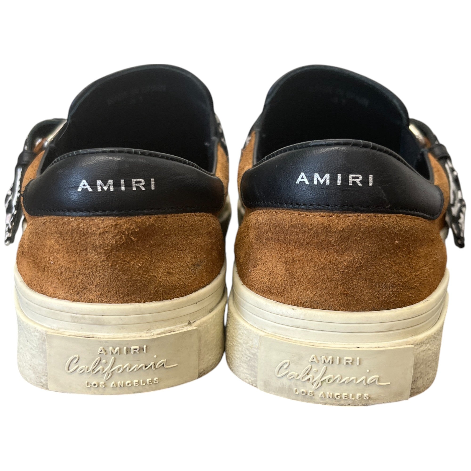 Men's Bandana Chain Buckle Loafers Tan Size EU 41 / UK 7