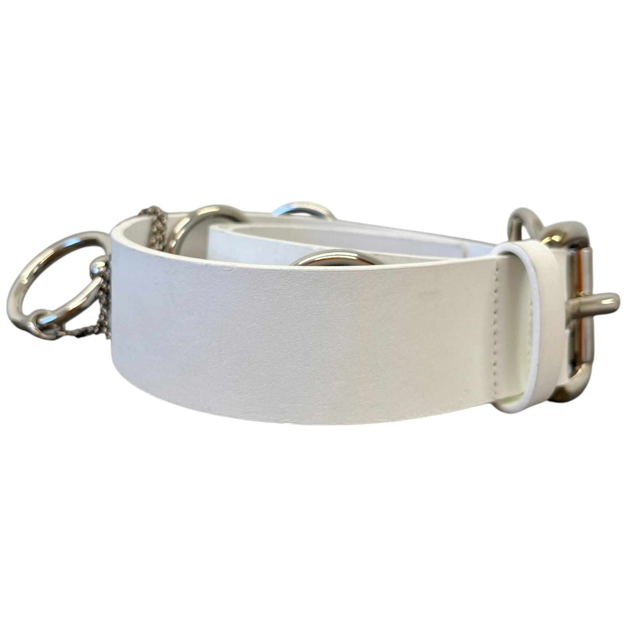 Women's Vintage Chain Detail Belt White Size 85CM / UK 10