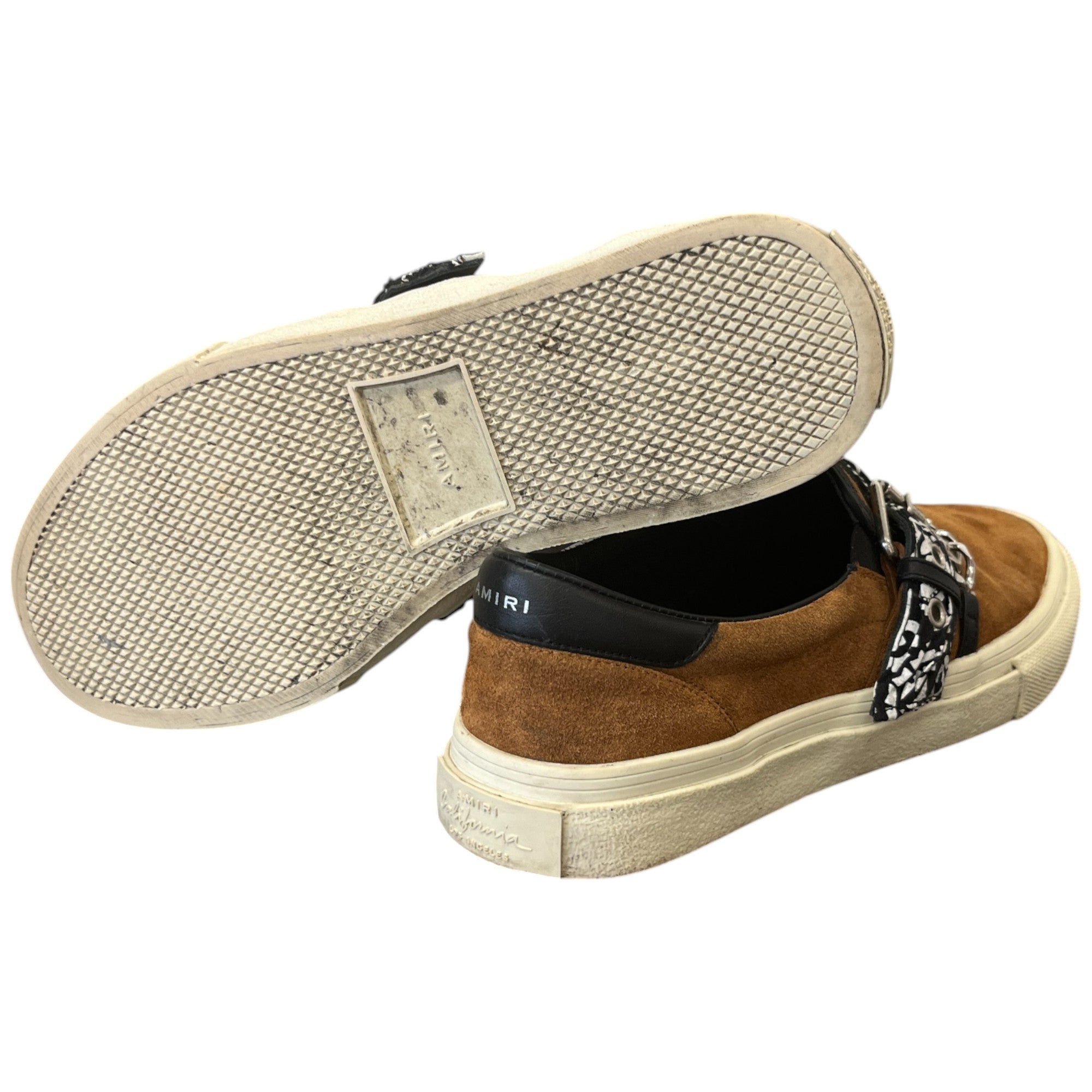 Men's Bandana Chain Buckle Loafers Tan Size EU 41 / UK 7