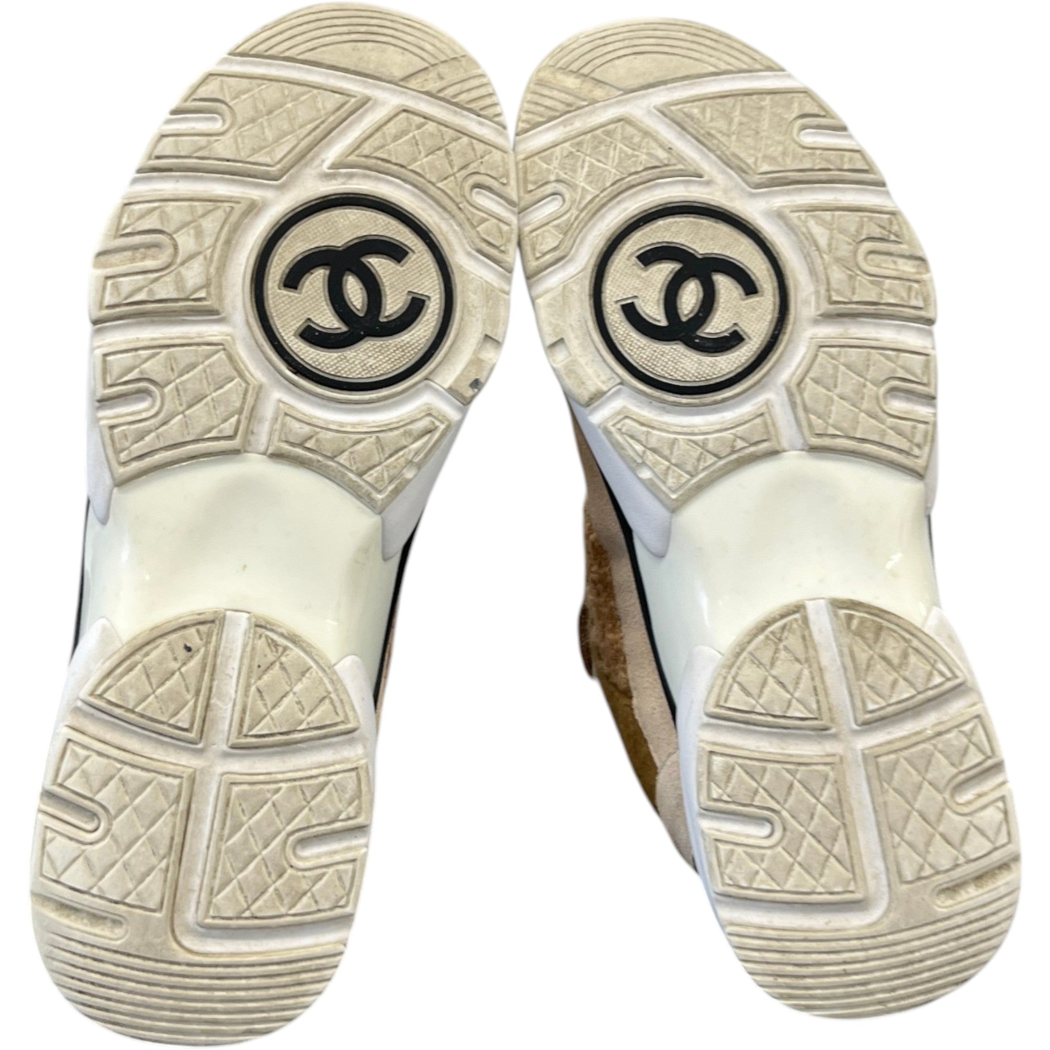 Women's Cc Runners Tweed Low Trainers Beige Size EU 40 / UK 7