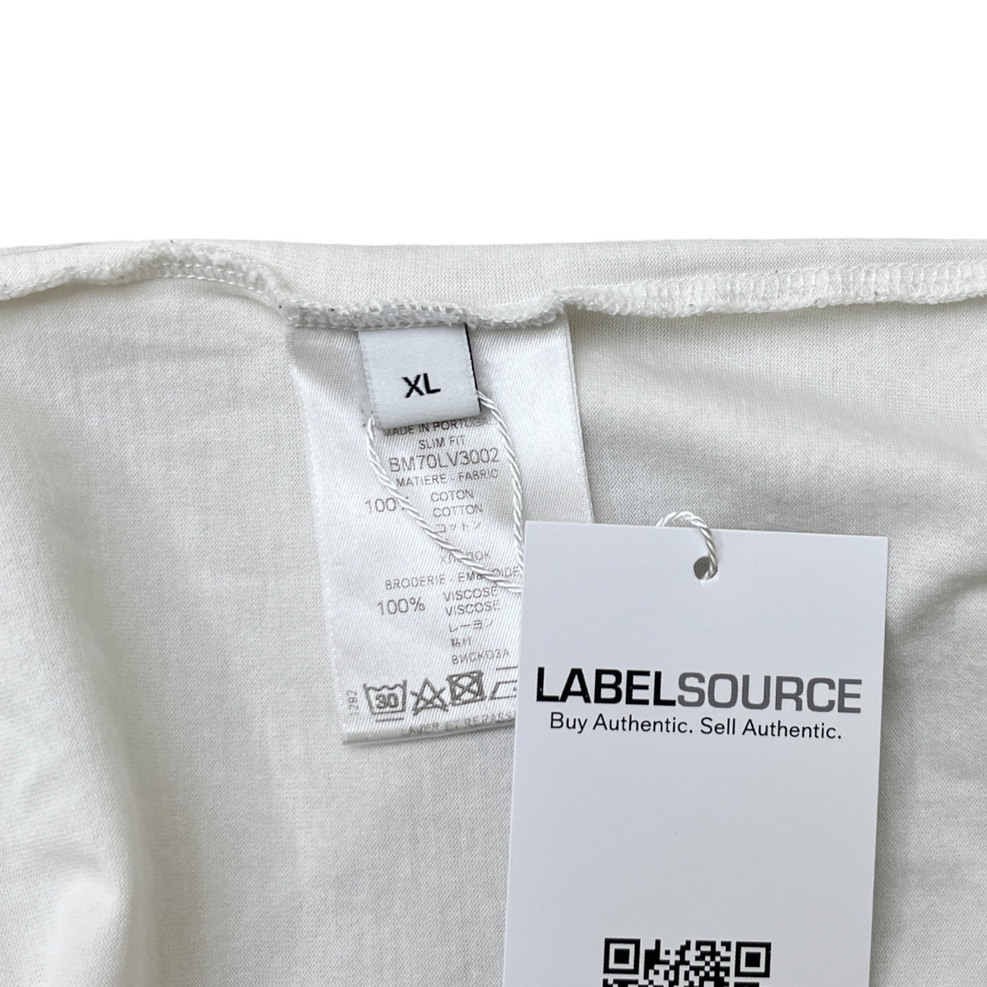 Men's Logo Print T-Shirt White Size XL