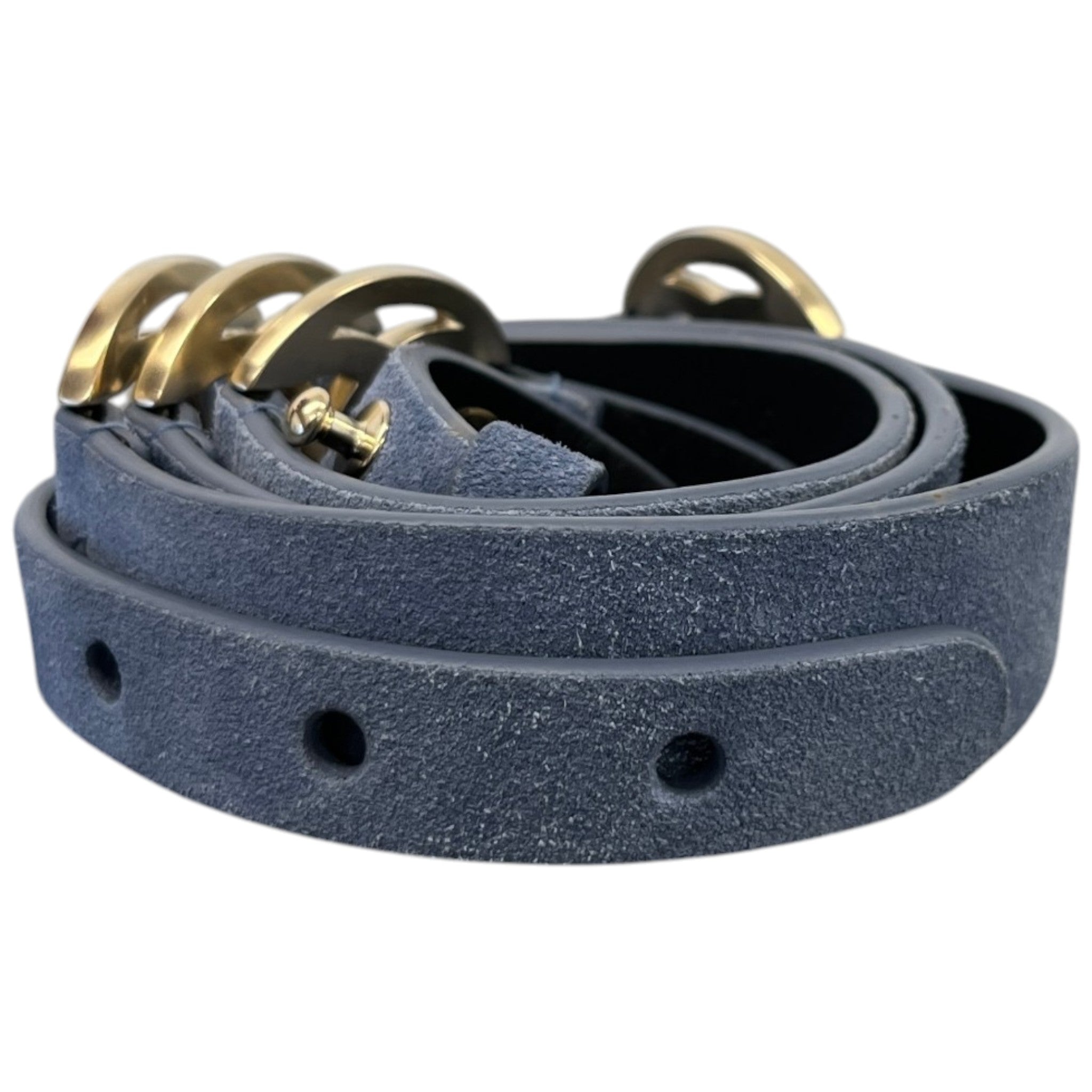 Women's Cc Logo Belt Blue Size 80CM / UK 8