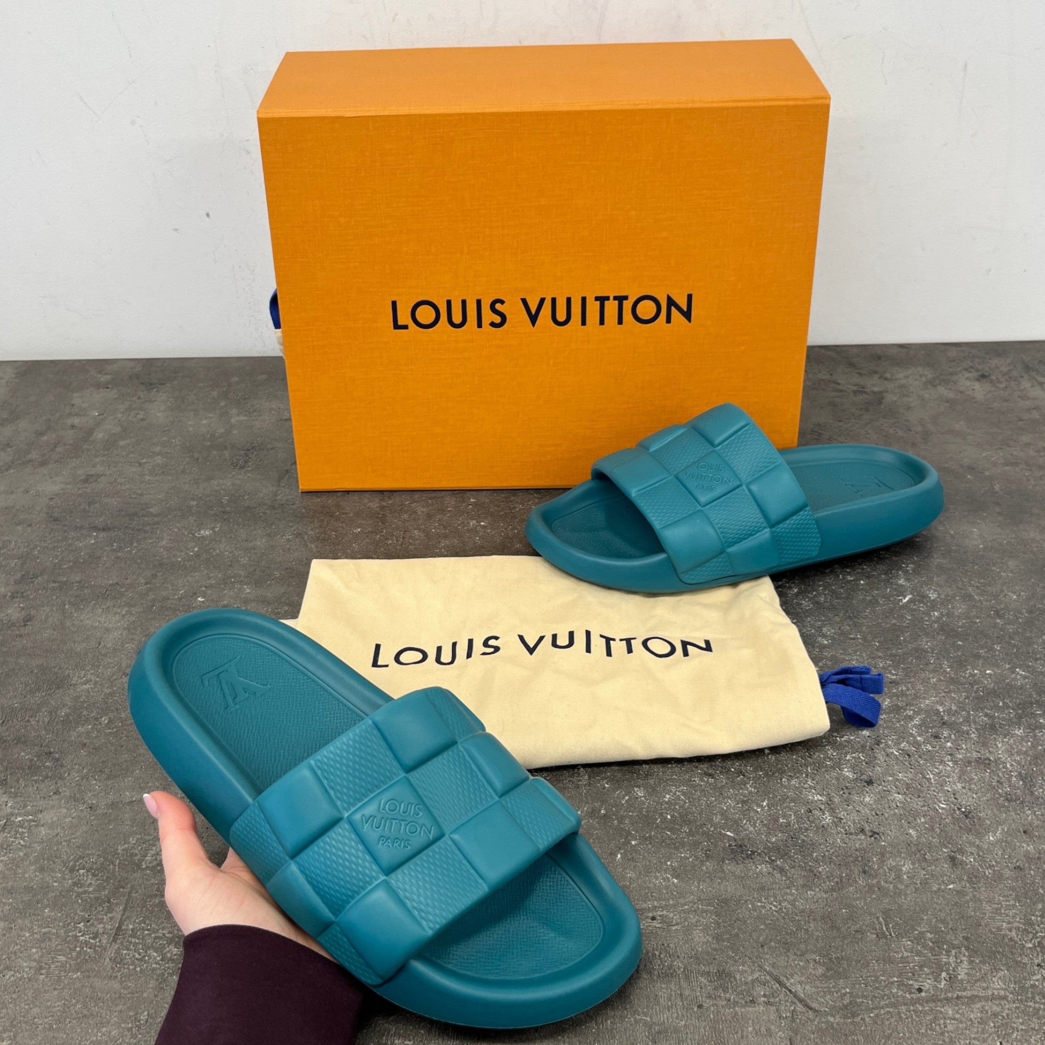 Men's Waterfront Mules Slides Green Size EU 39 / UK 5