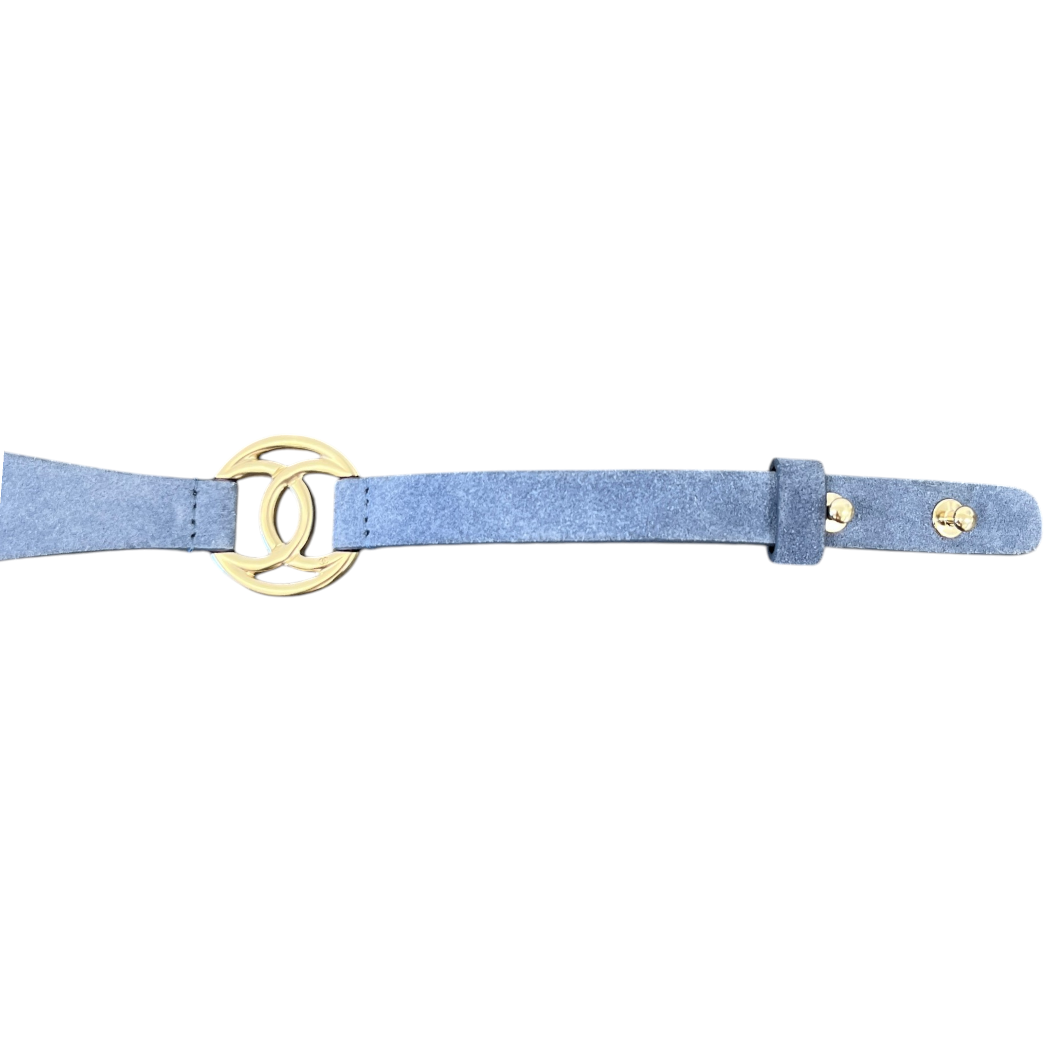 Women's Cc Logo Belt Blue Size 80CM / UK 8