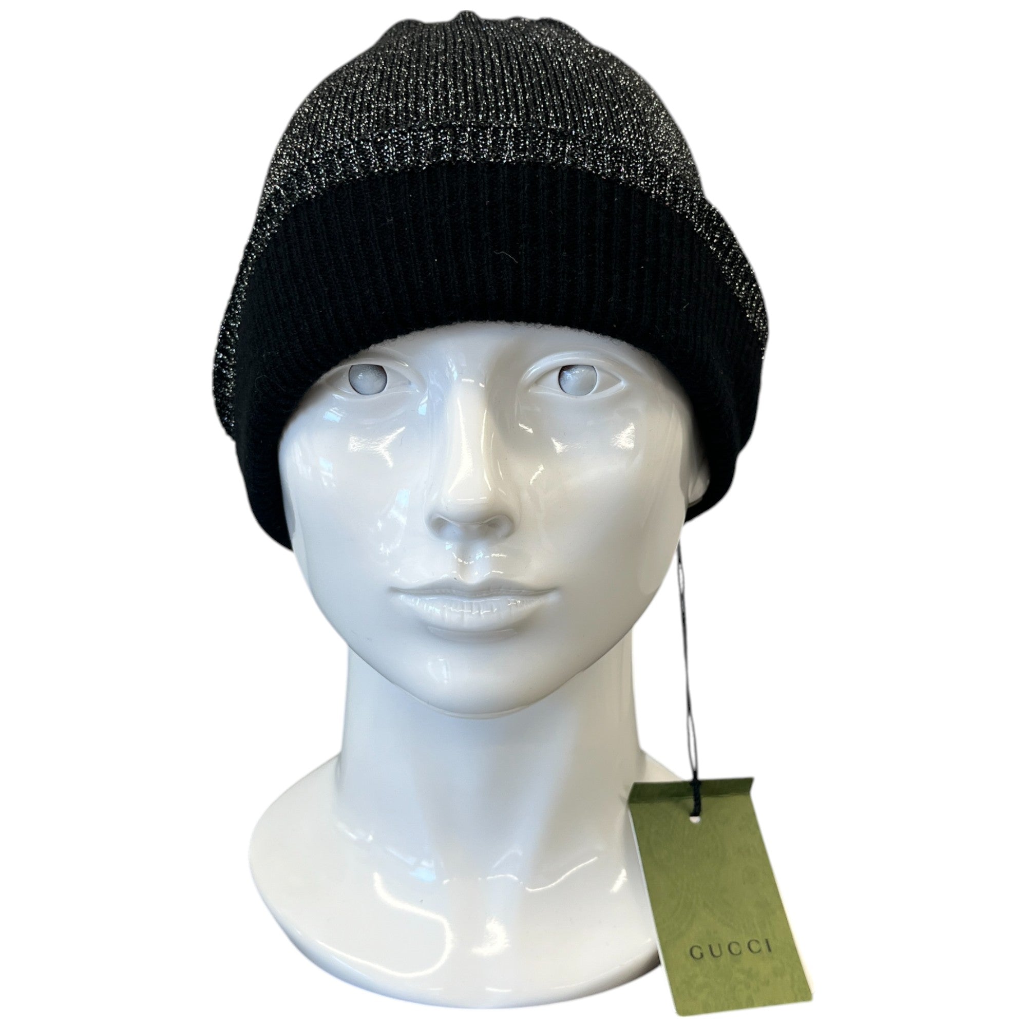 Women's Gg Cashmere Sparkle Hat Black Size M