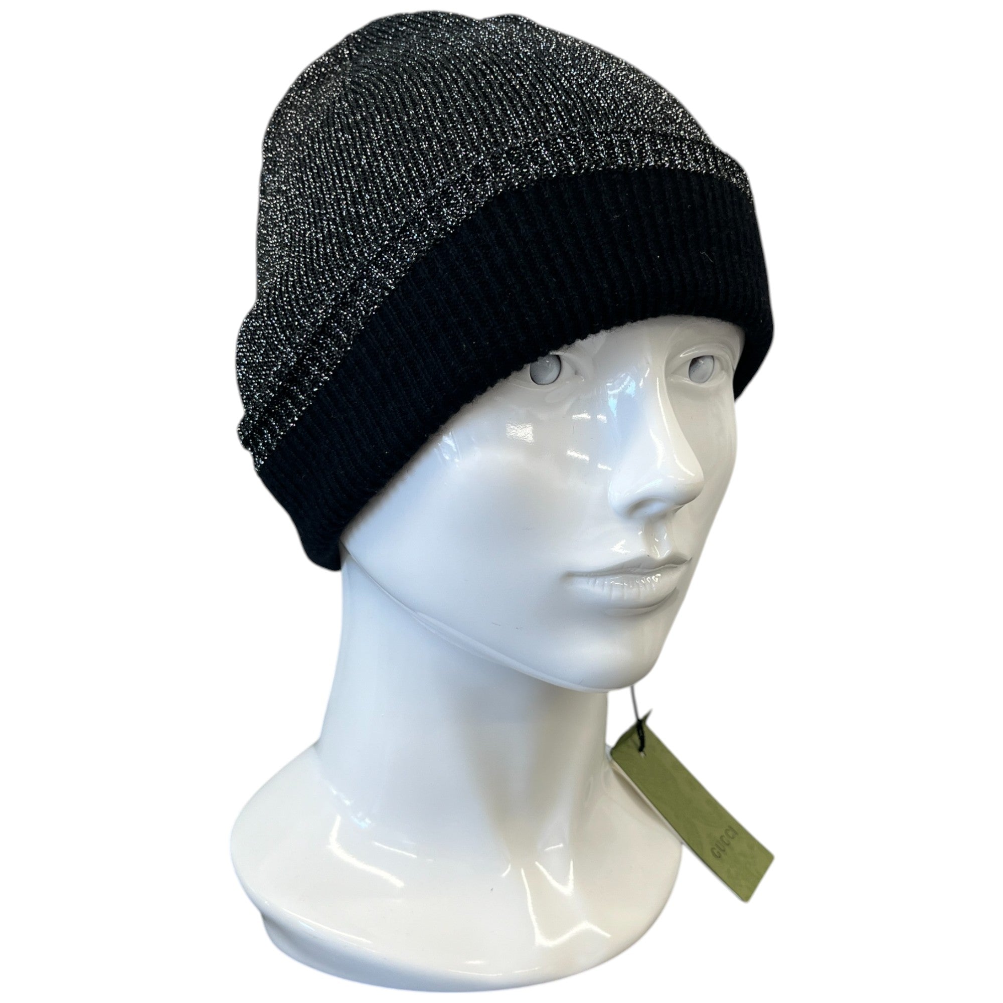 Women's Gg Cashmere Sparkle Hat Black Size M