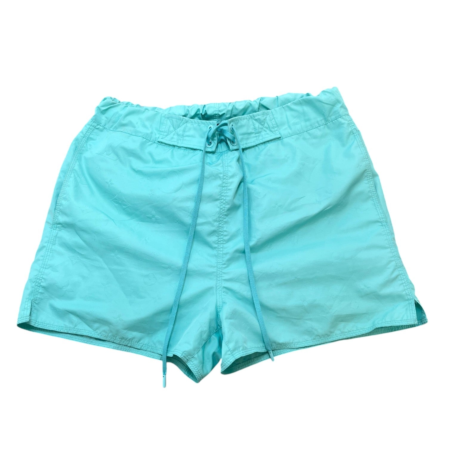 Men's Monogram 3D Pocket Swim Shorts Blue Size M