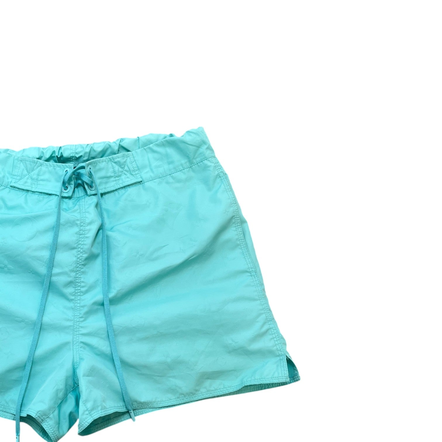 Men's Monogram 3D Pocket Swim Shorts Blue Size M