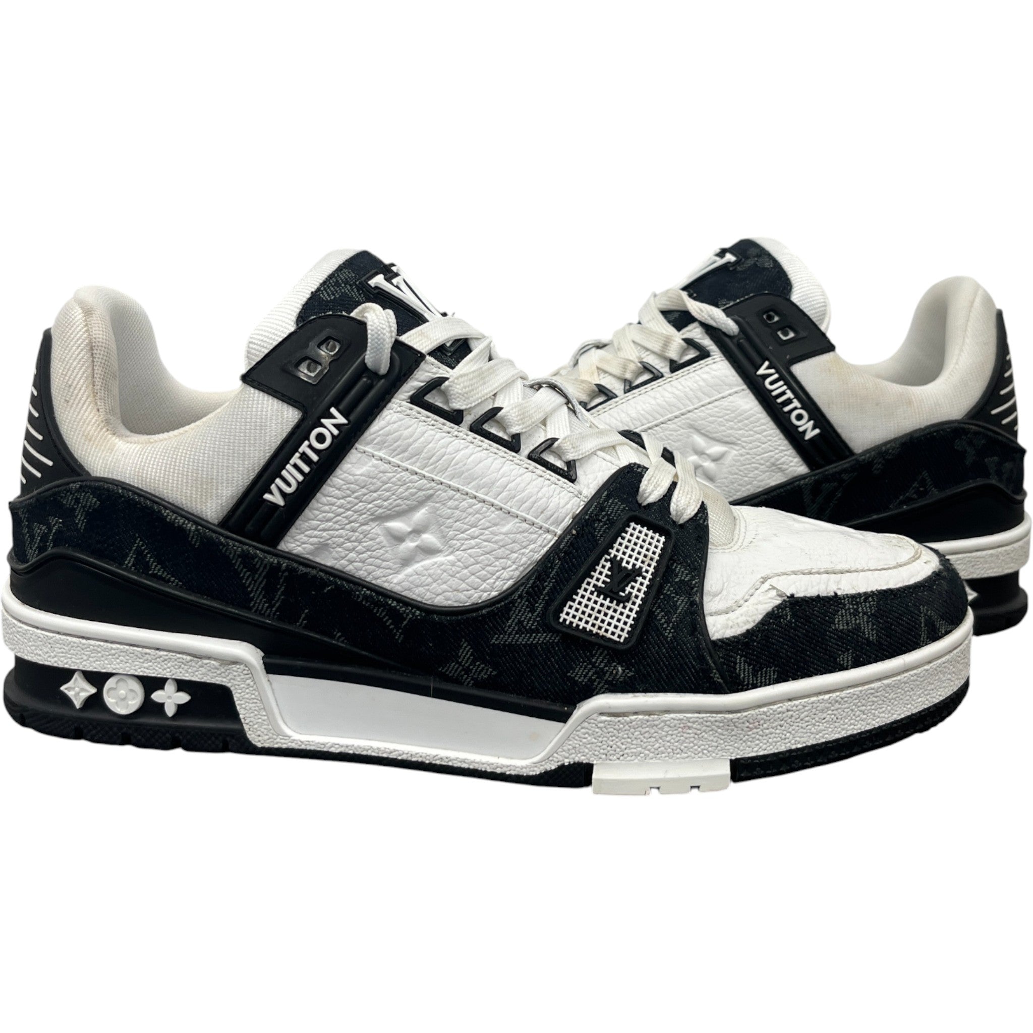 Men's Lv Denim Low Trainers Black Size EU 40.5 / UK 6.5