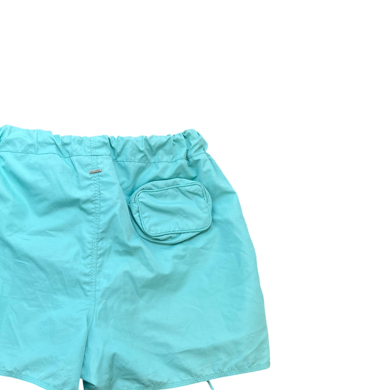 Men's Monogram 3D Pocket Swim Shorts Blue Size M