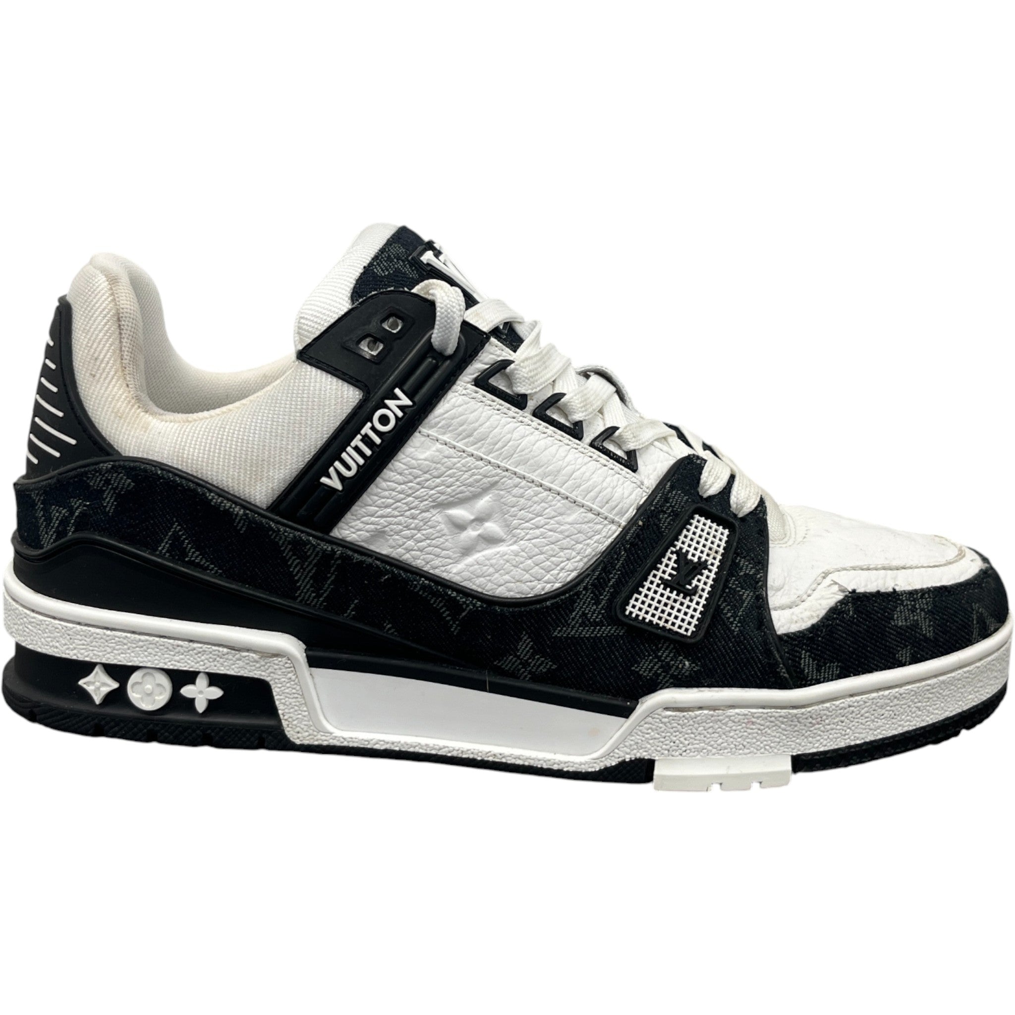 Men's Lv Denim Low Trainers Black Size EU 40.5 / UK 6.5